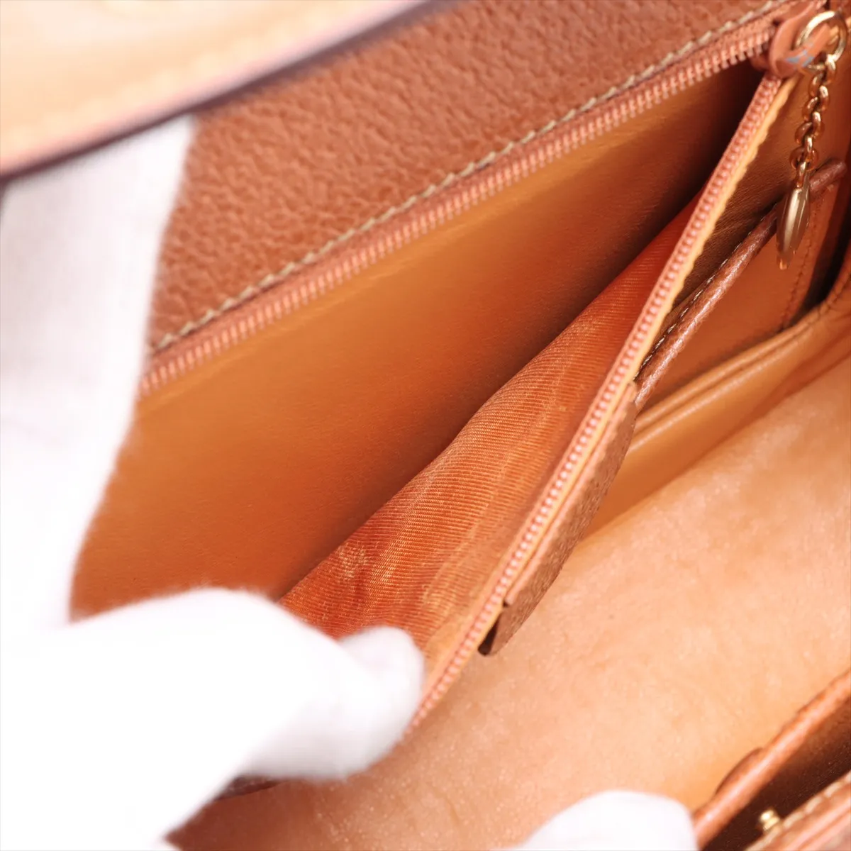 Old Gucci Bamboo Leather 2WAY Handbag Brown — view 9