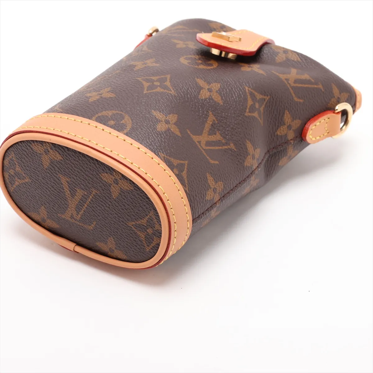 Monogram Fold Me Pouch M80874, serial number unknown, brown. — view 3