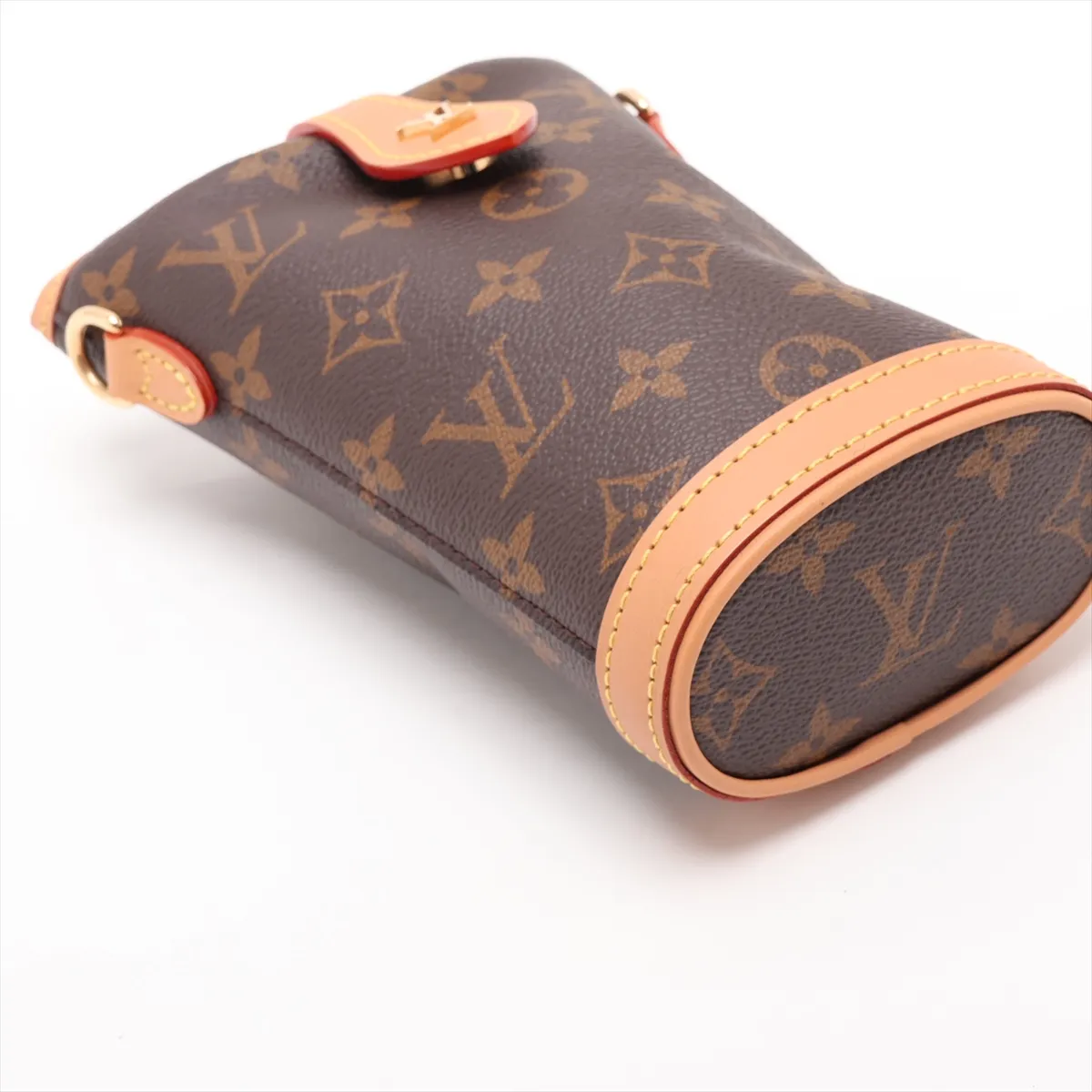 Monogram Fold Me Pouch M80874, serial number unknown, brown. — view 4