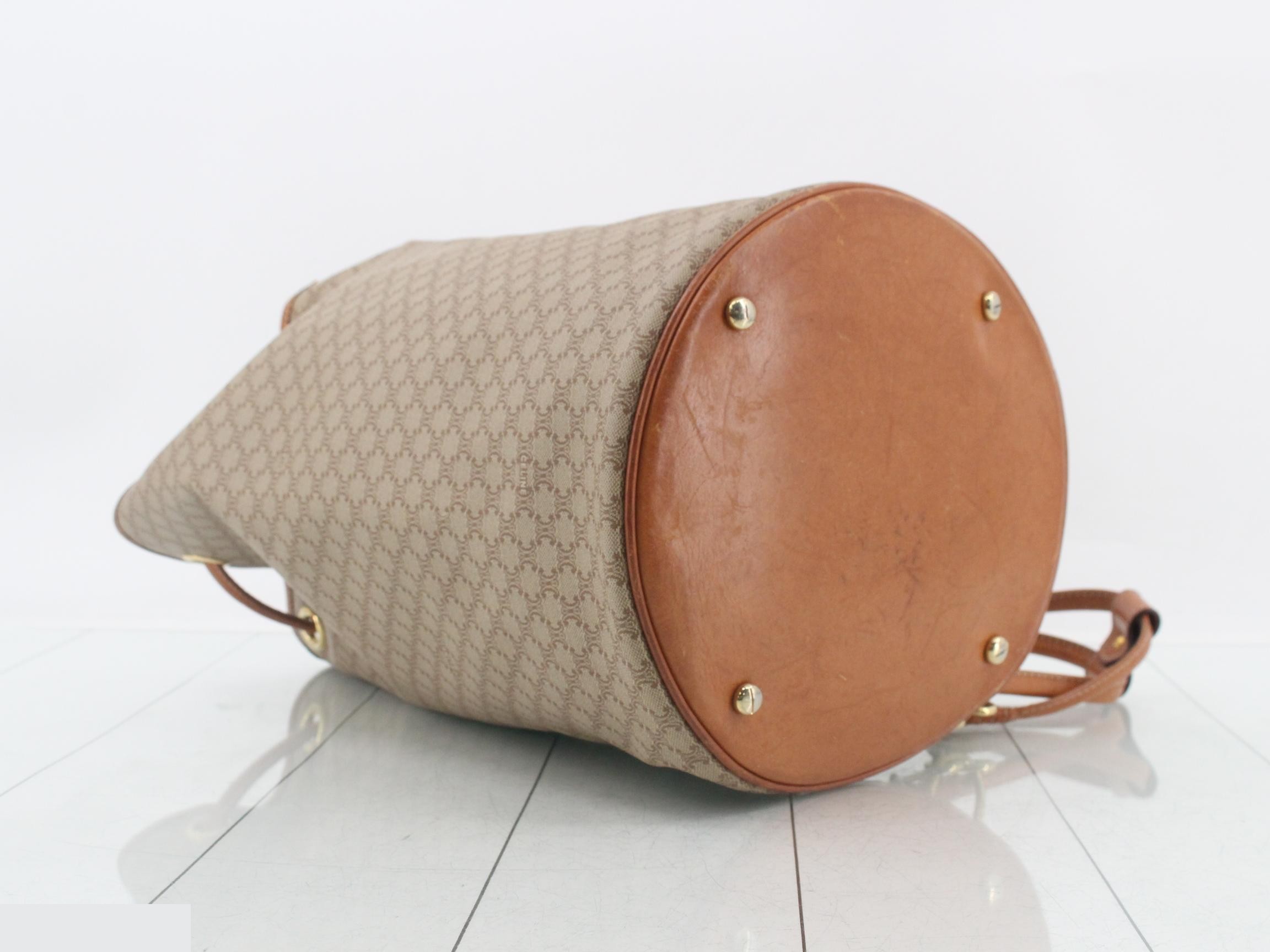 Shoulder bag, drawstring, Macadam pattern, beige — view 5