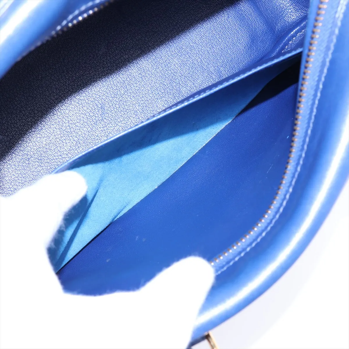 Plume 28 Box Calf Blue Roy Gold Hardware H:2004 — view 8