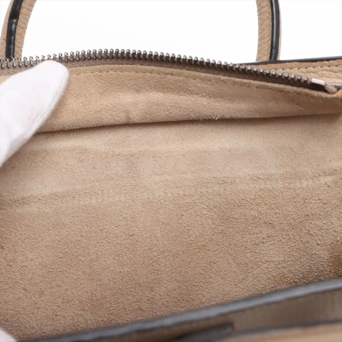 Luggage Nano Shopper Leather 2WAY Handbag Beige — view 12
