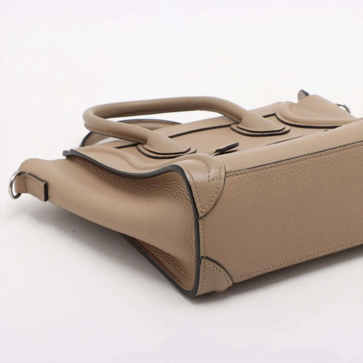 Luggage Nano Shopper Leather 2WAY Handbag Beige — view 4