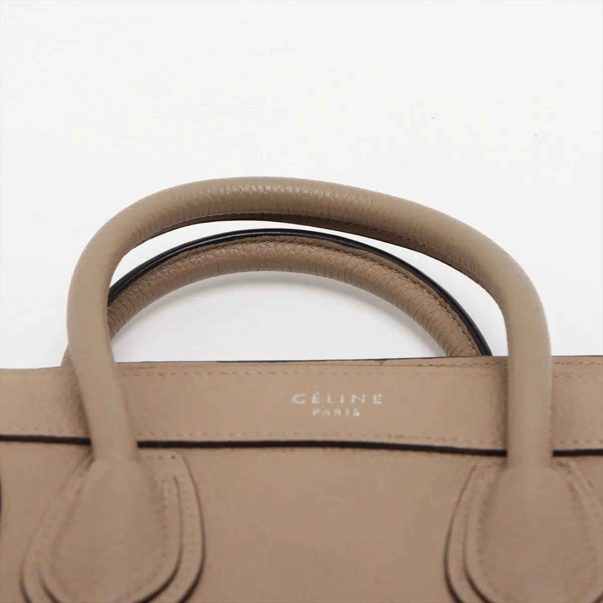 Luggage Nano Shopper Leather 2WAY Handbag Beige — view 6