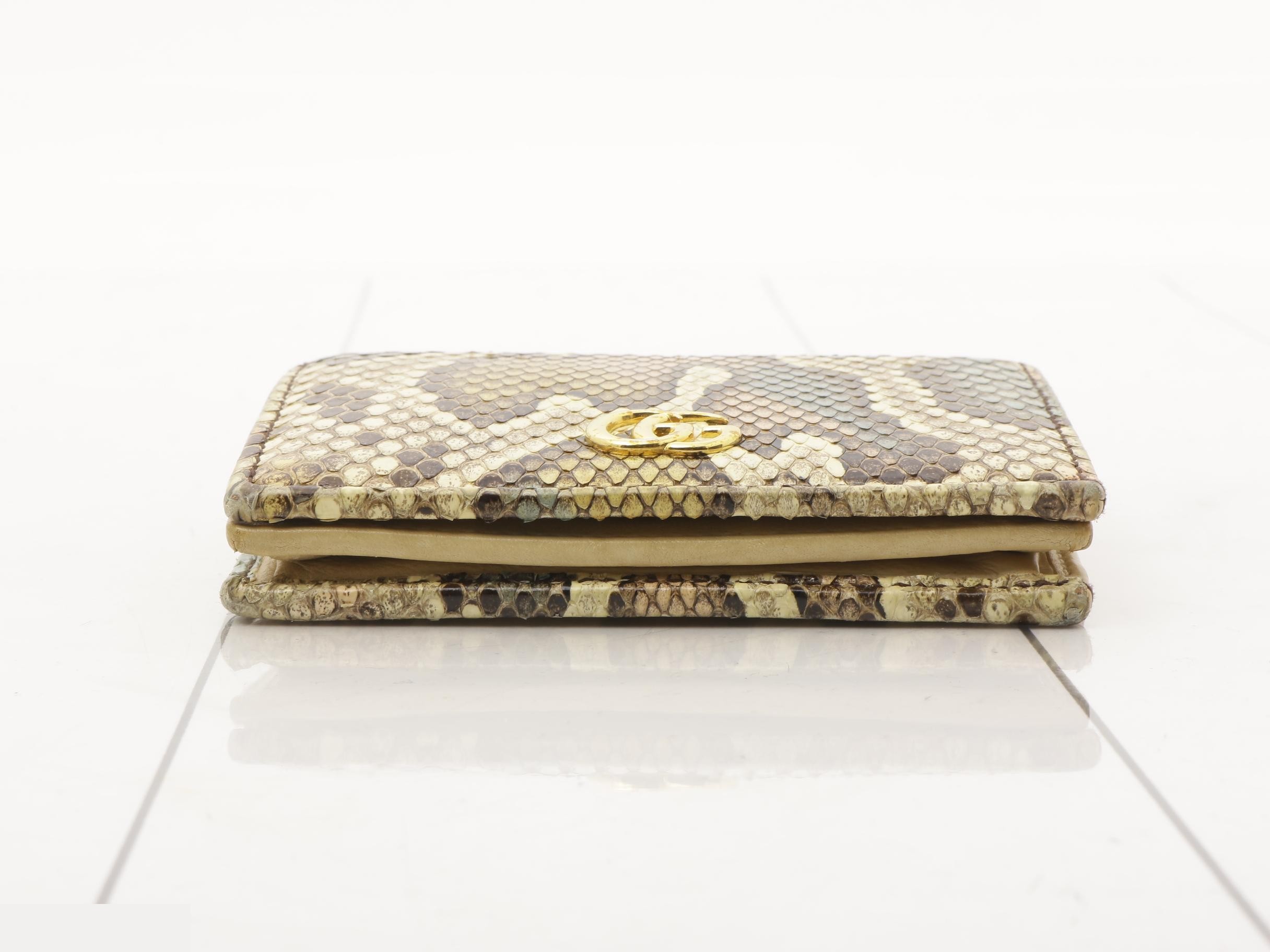 Marmont bi-fold wallet, python leather, 456126, 0416 — view 3