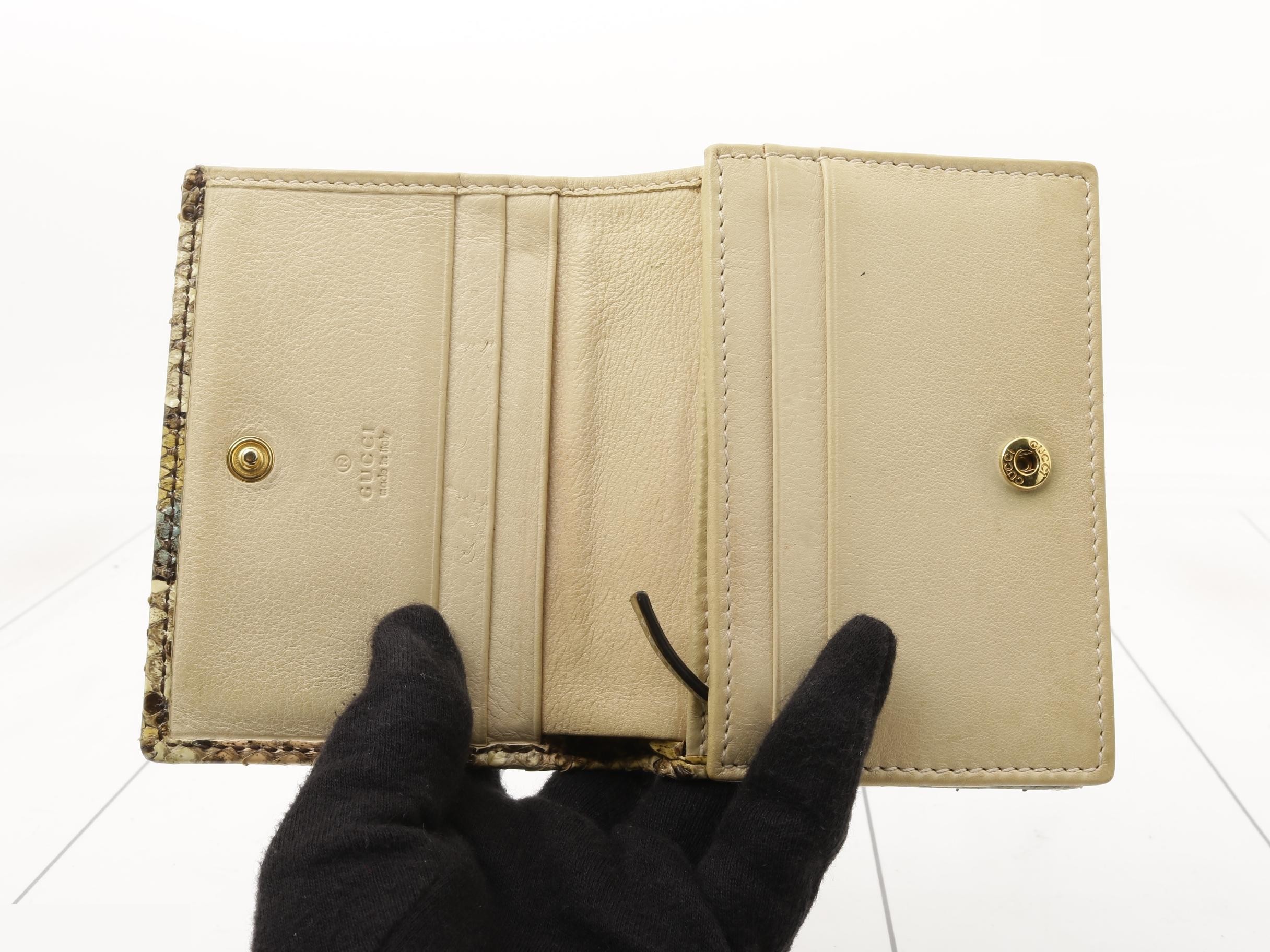 Marmont bi-fold wallet, python leather, 456126, 0416 — view 4