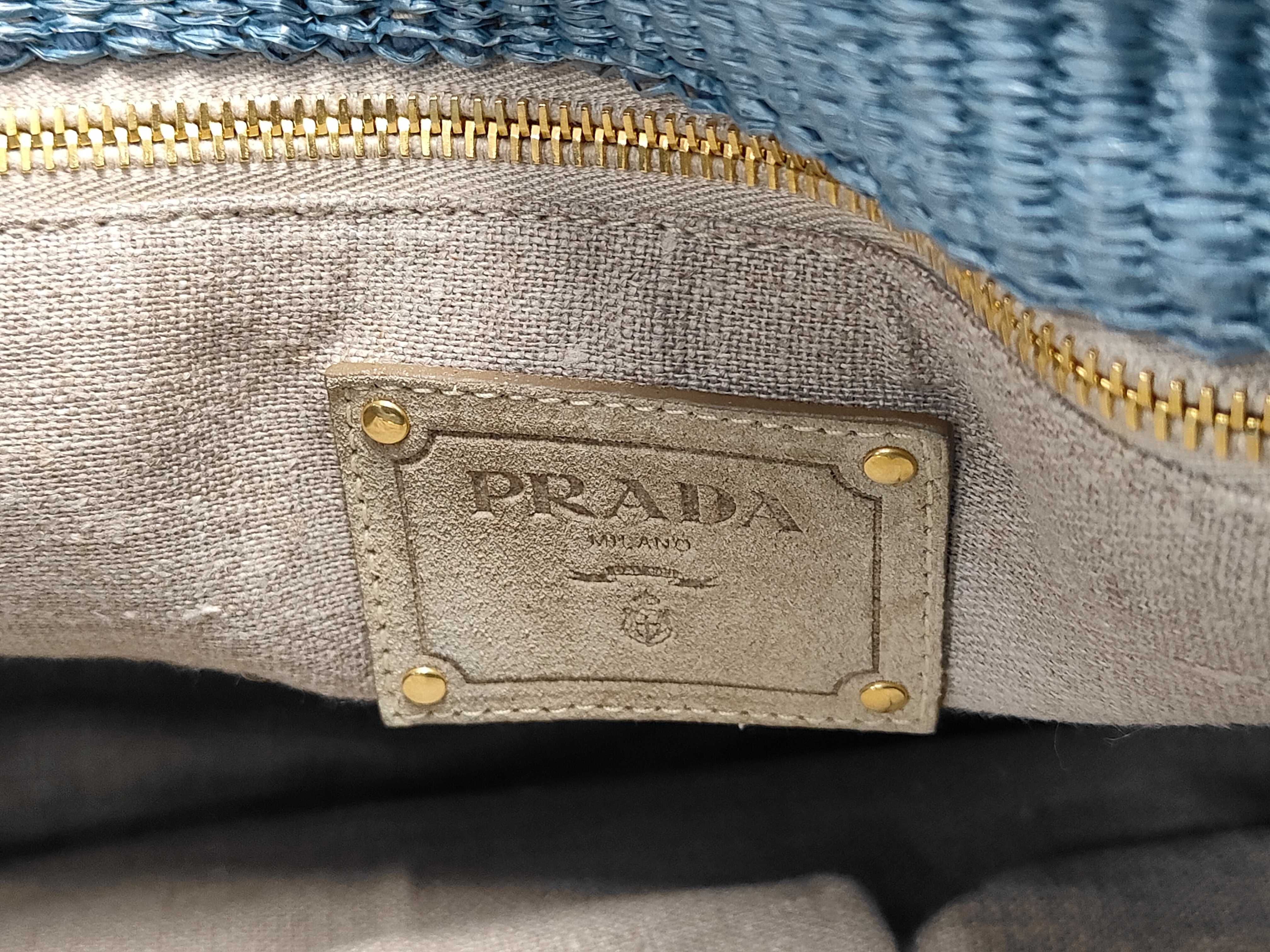 Canapa Straw Raffia Triangle Logo 2-Way Tote Bag — view 10