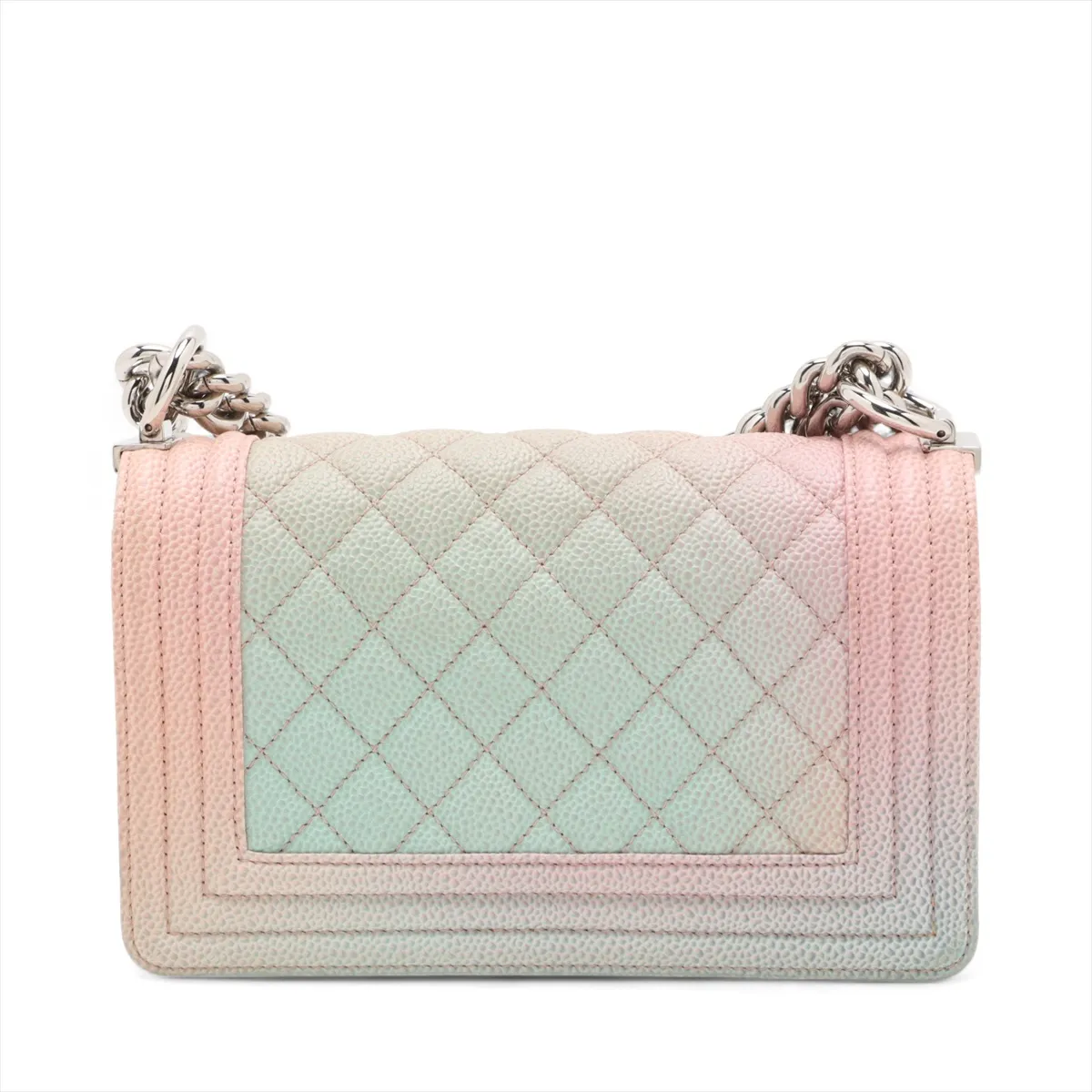Boy Chanel 20 Small Caviar Skin Chain Shoulder Bag Multicolor Gold Hardware 25372791 25th Series A67085 — view 2