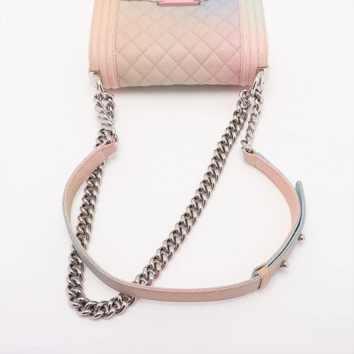 Boy Chanel 20 Small Caviar Skin Chain Shoulder Bag Multicolor Gold Hardware 25372791 25th Series A67085 — view 5