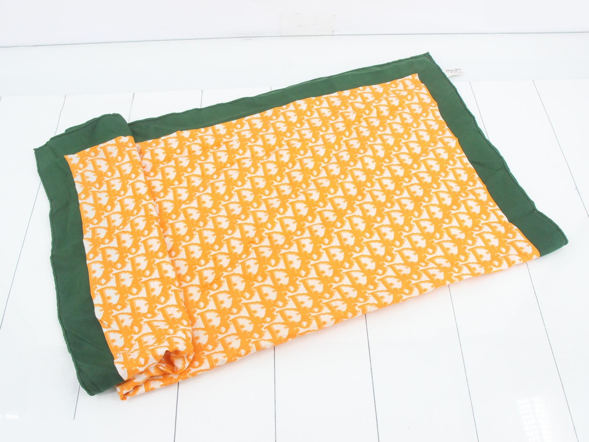Scarf, Trotter design, orange, 100% silk — view 3