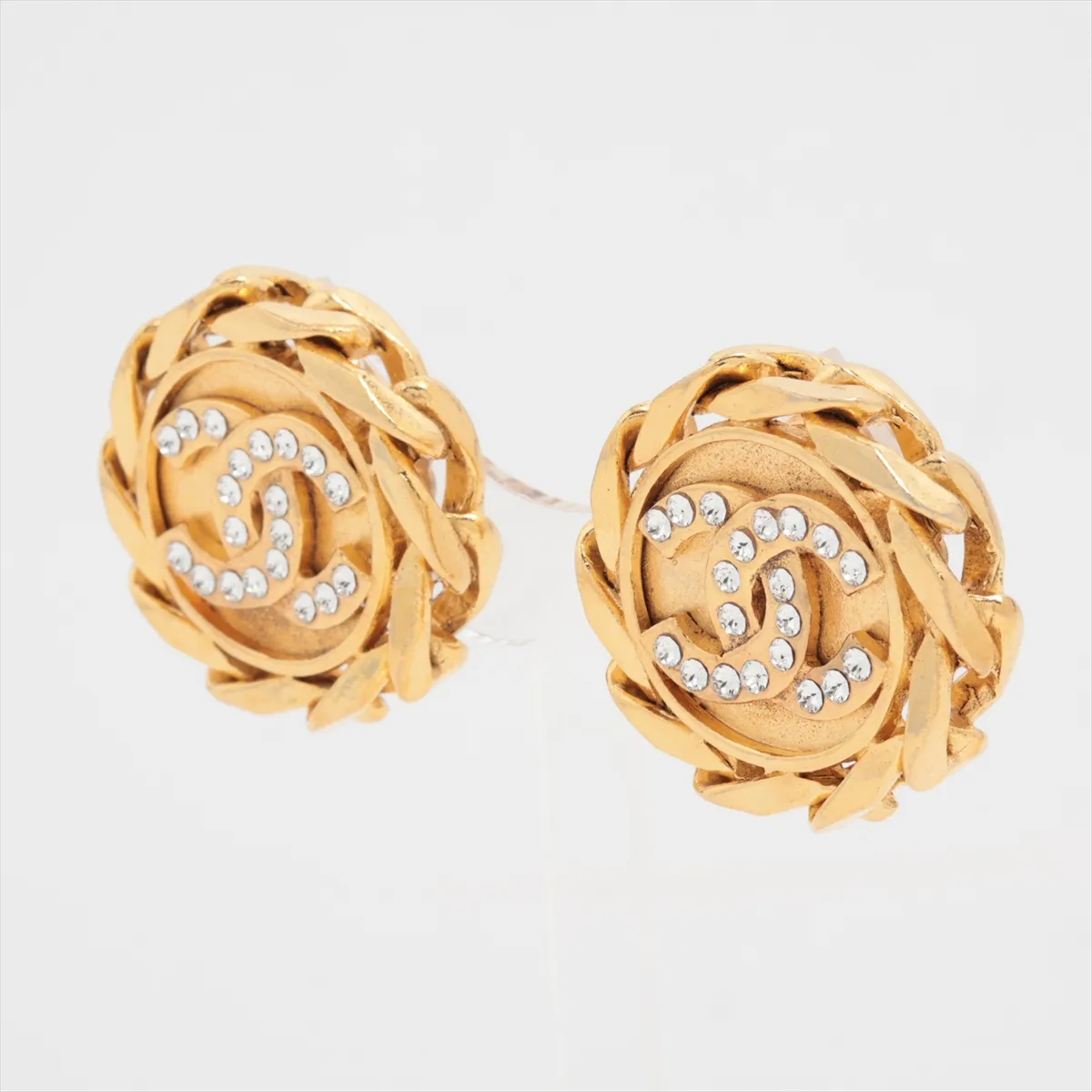 Cocomark 23 Earrings (for both ears) GP x Rhinestone Gold — view 3