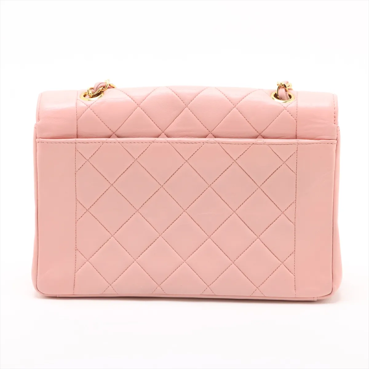Matelasse Lambskin Single Flap Single Chain Bag Diana Flap Pink Gold Hardware 4780344 4th Series — view 2