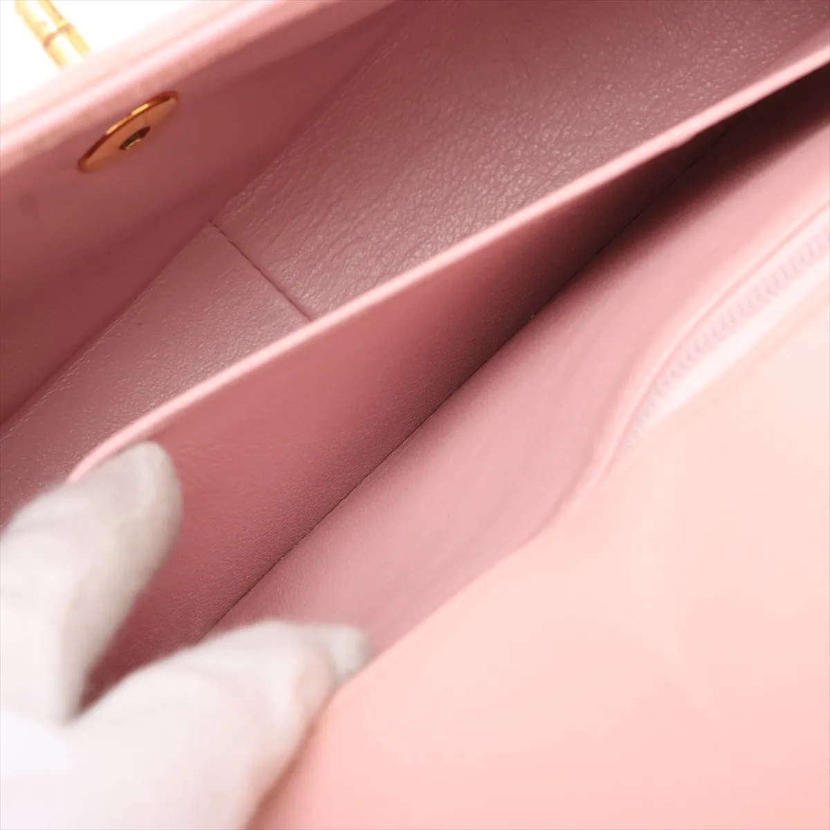 Matelasse Lambskin Single Flap Single Chain Bag Diana Flap Pink Gold Hardware 4780344 4th Series — view 7