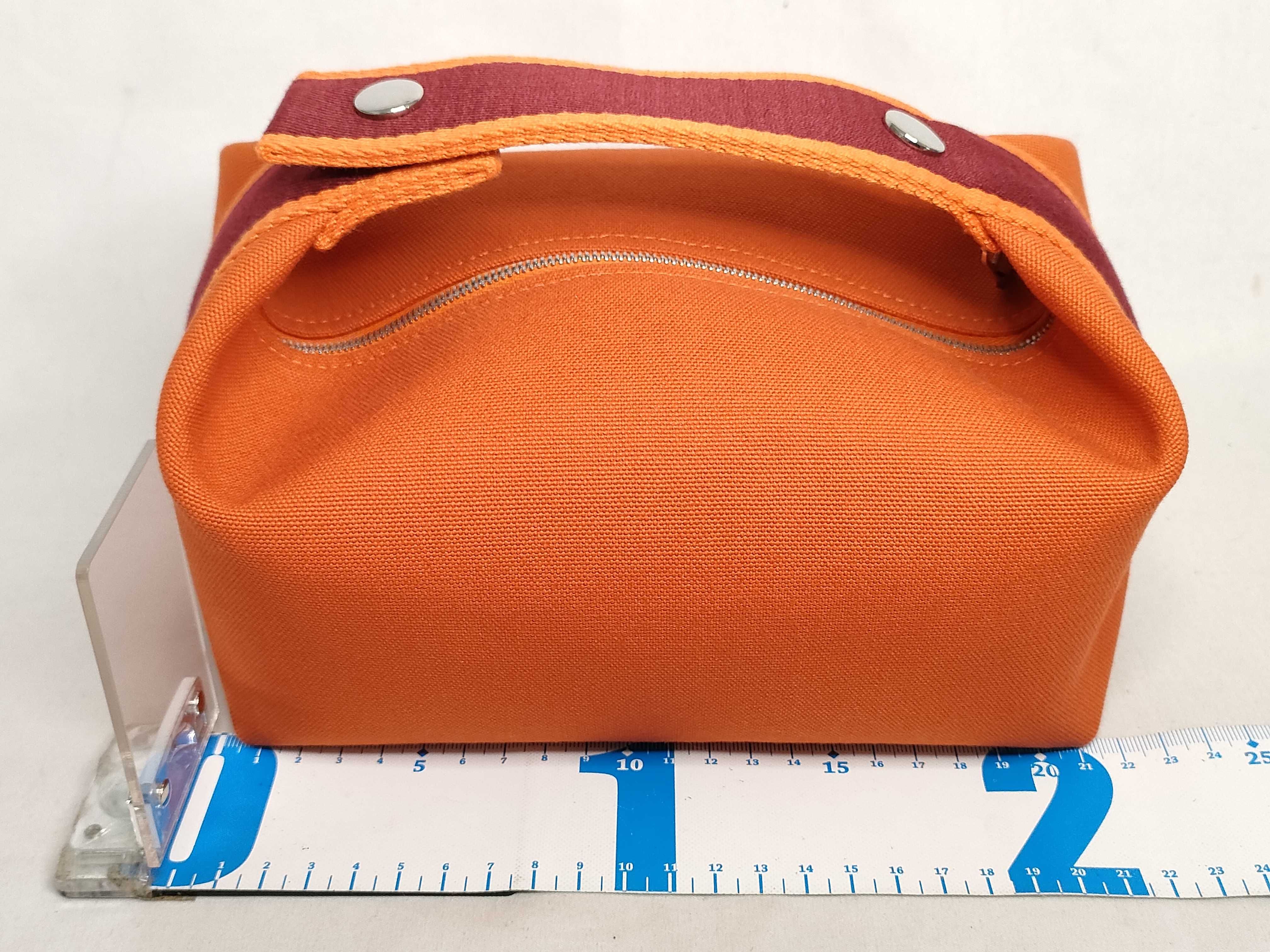 Bride à Black PM Canvas Handbag (Orange with Silver Hardware) — view 2