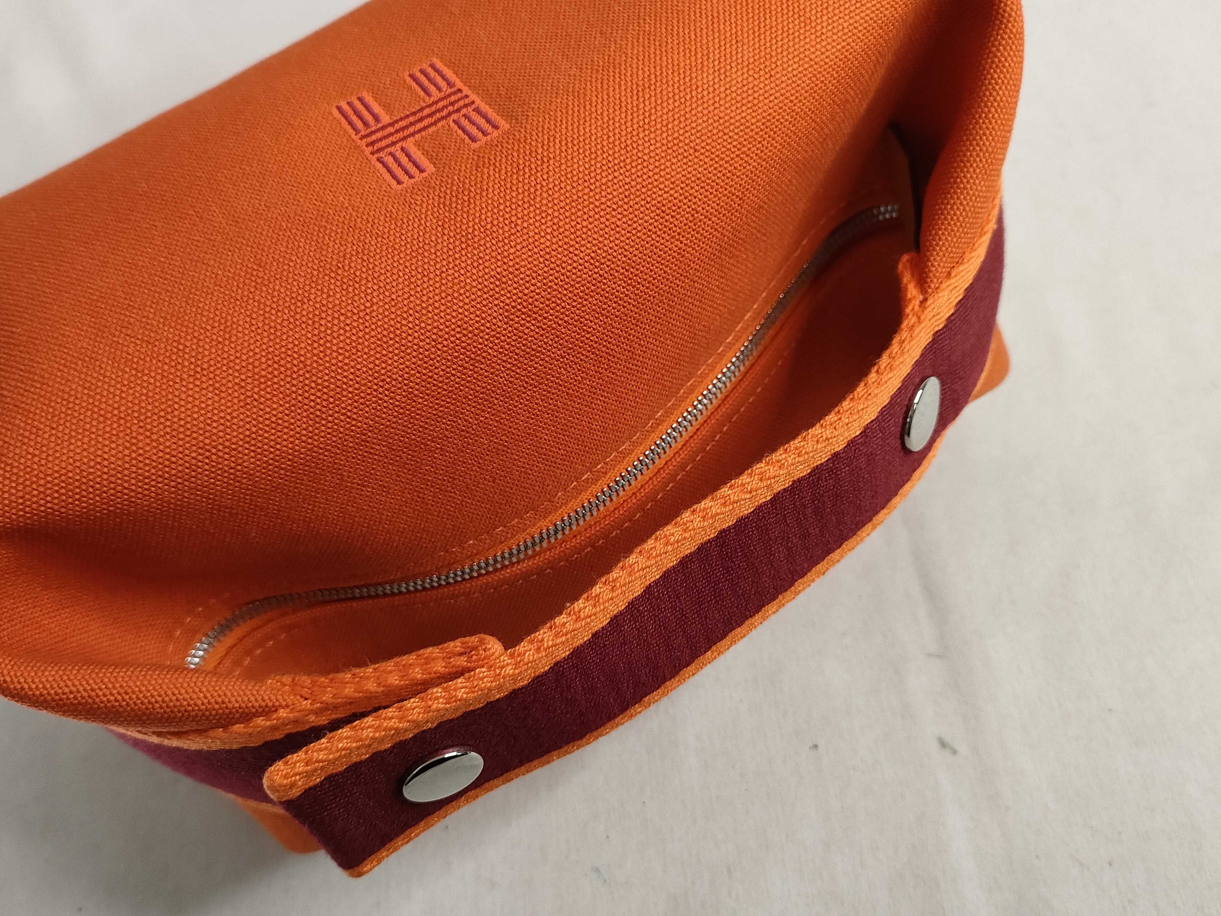 Bride à Black PM Canvas Handbag (Orange with Silver Hardware) — view 3