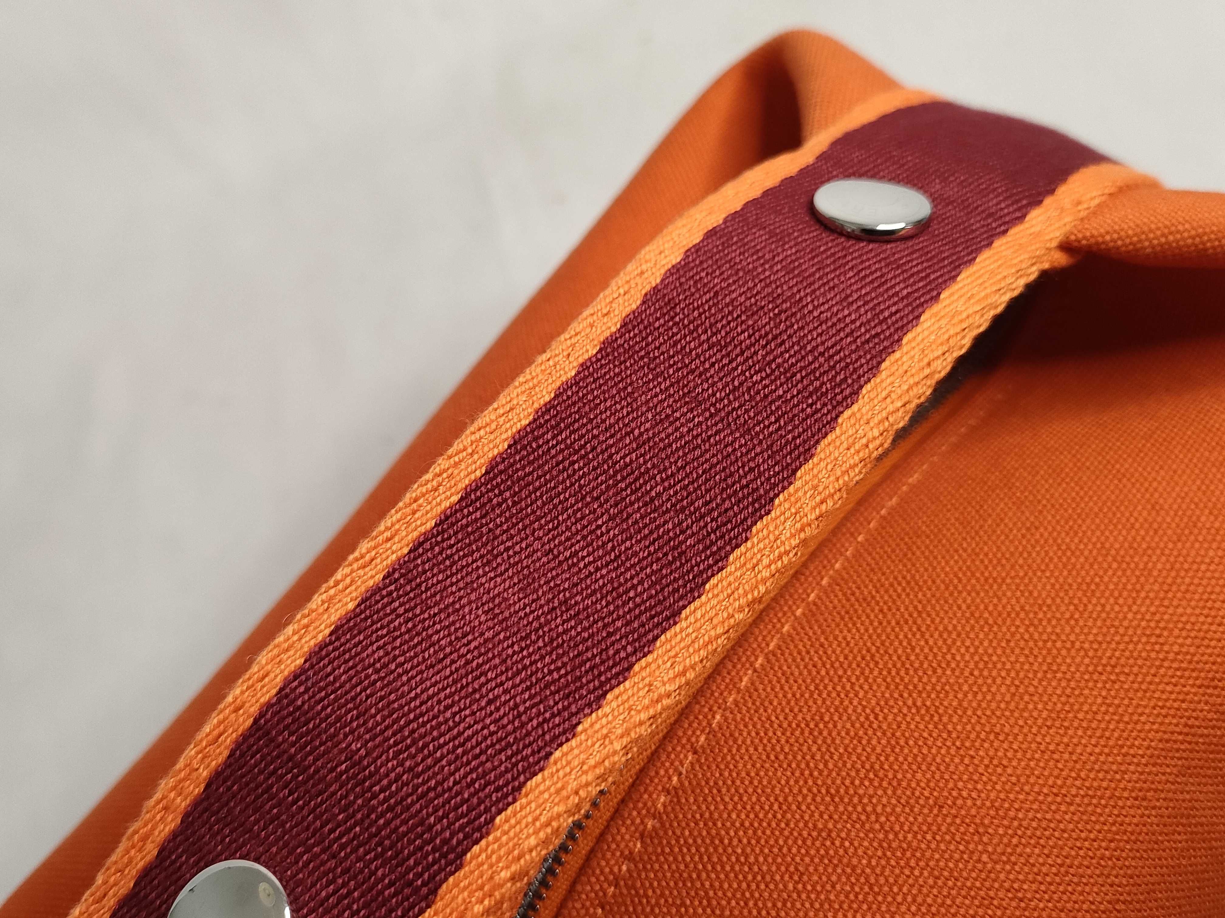 Bride à Black PM Canvas Handbag (Orange with Silver Hardware) — view 4