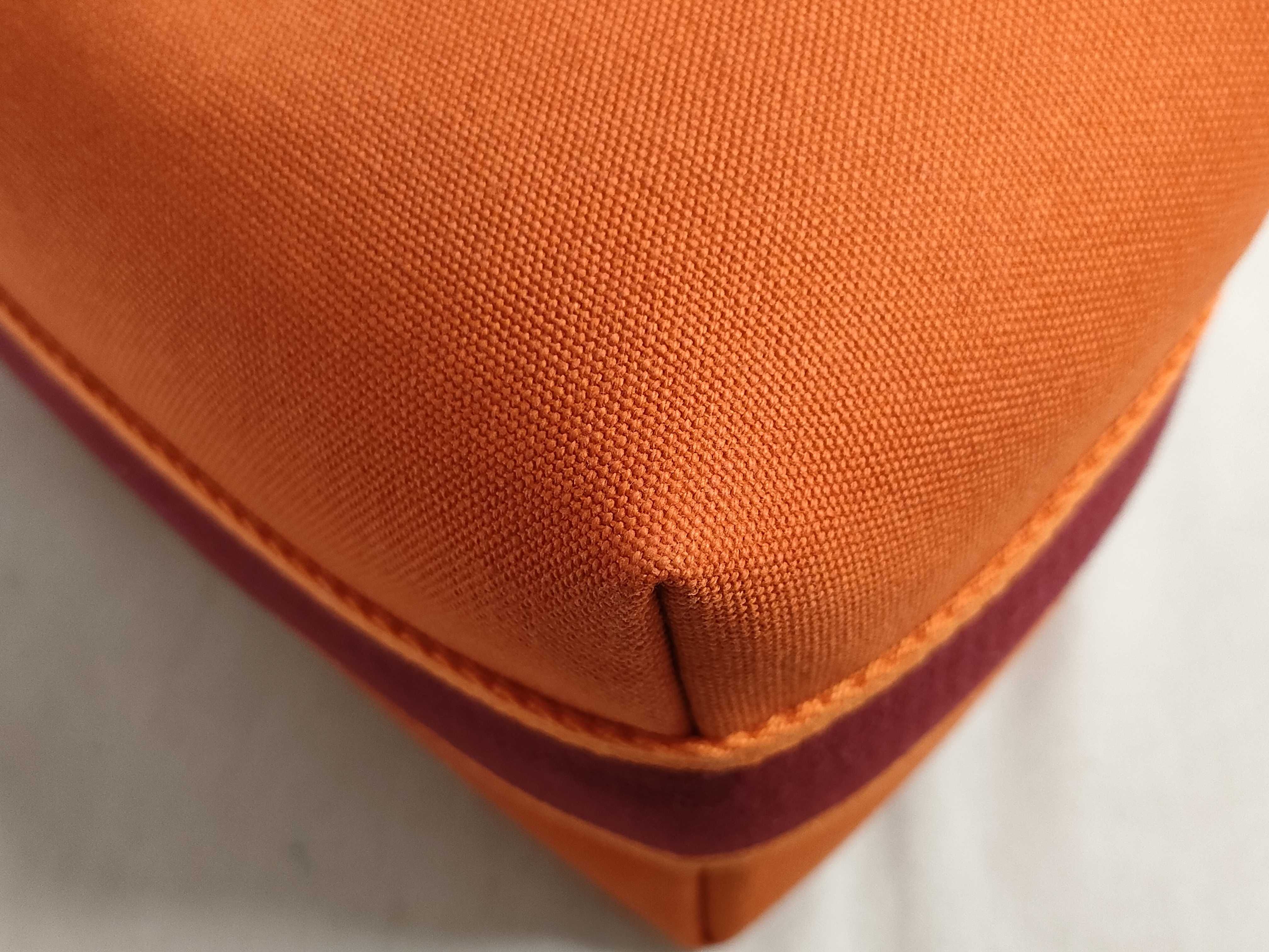 Bride à Black PM Canvas Handbag (Orange with Silver Hardware) — view 6