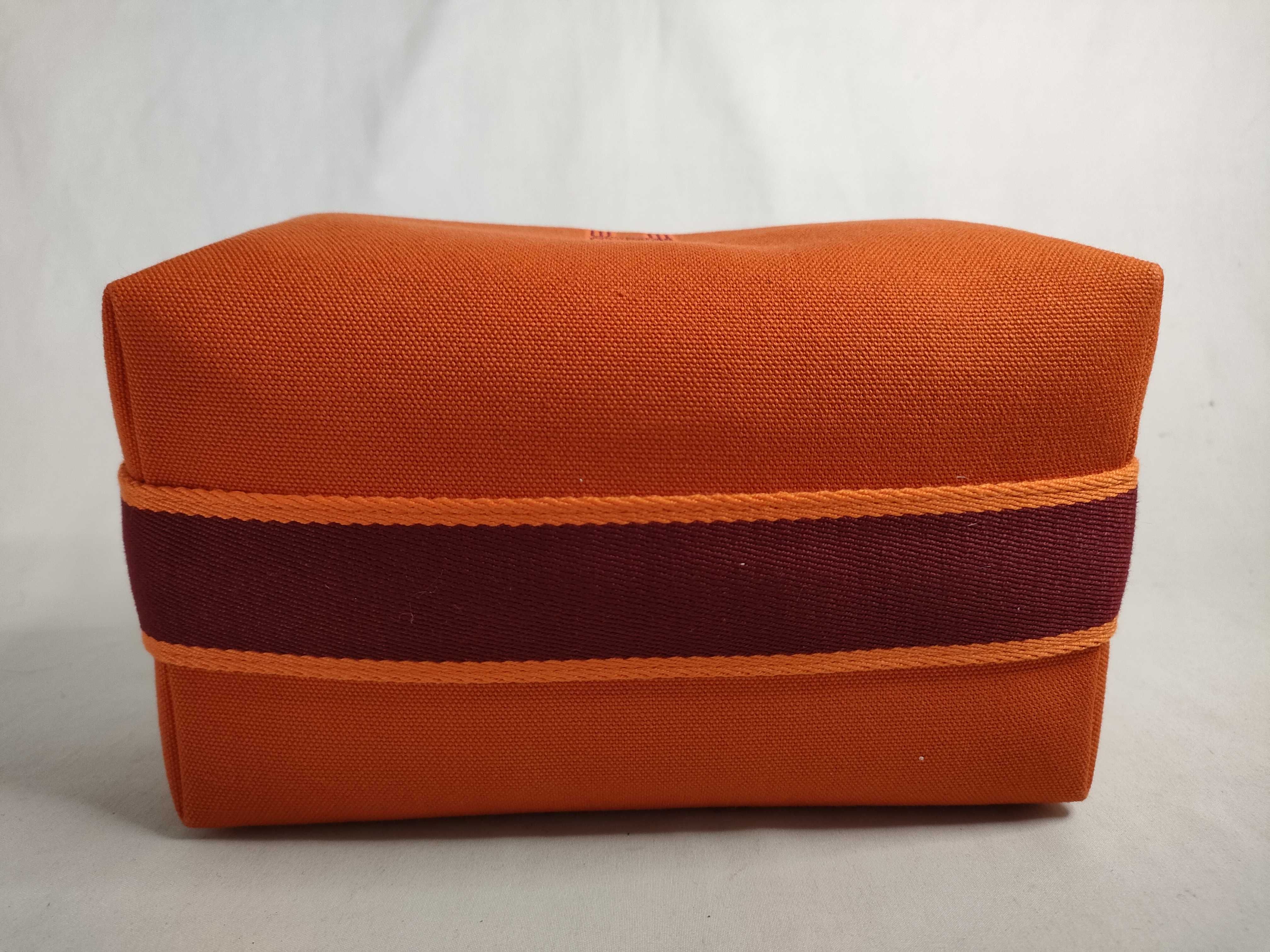 Bride à Black PM Canvas Handbag (Orange with Silver Hardware) — view 7