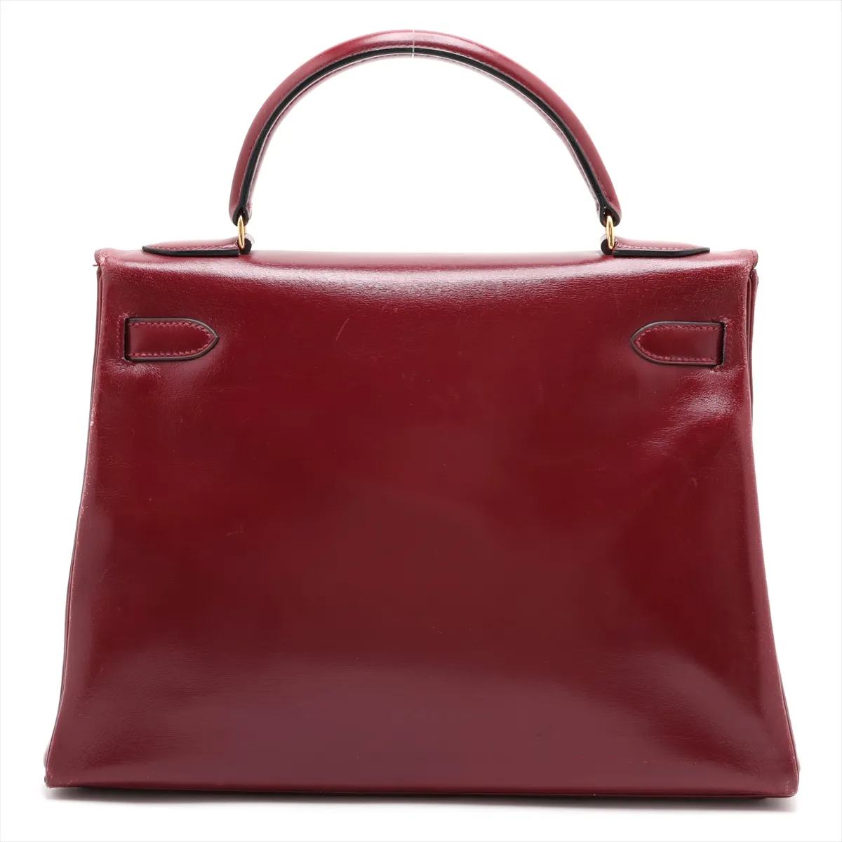 [Individually packaged] Hermes Kelly 32 Letournée Box Calf Rouge H Gold Hardware N: 1984 — view 2