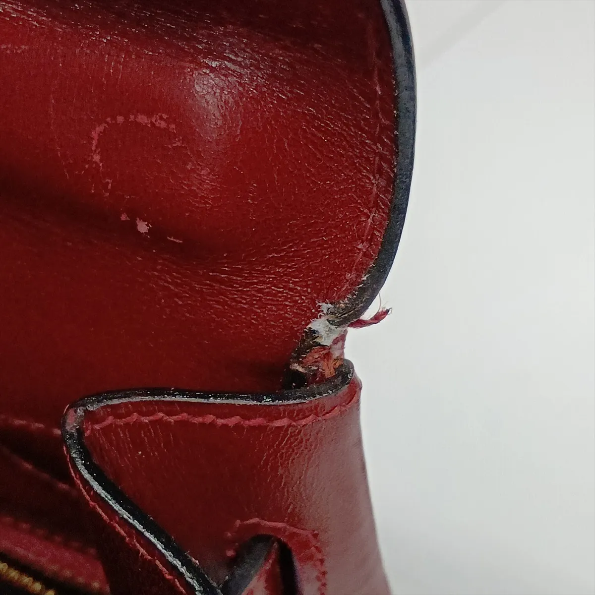 [Individually packaged] Hermes Kelly 32 Letournée Box Calf Rouge H Gold Hardware N: 1984 — view 13