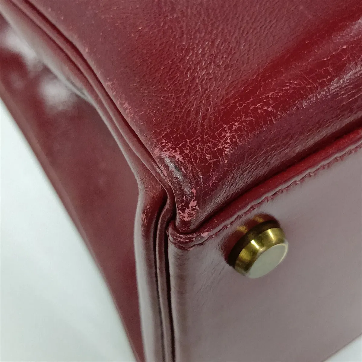 [Individually packaged] Hermes Kelly 32 Letournée Box Calf Rouge H Gold Hardware N: 1984 — view 15