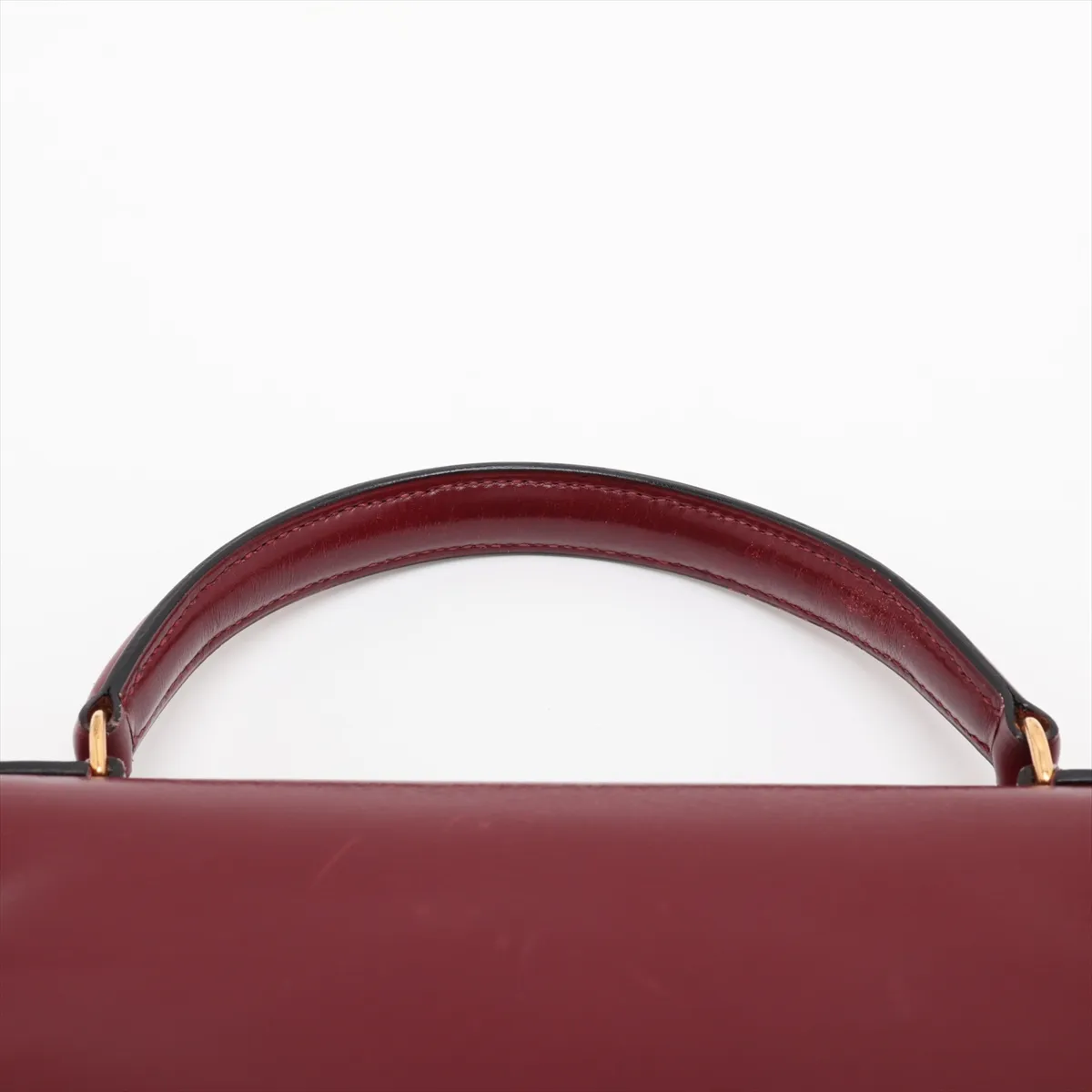 [Individually packaged] Hermes Kelly 32 Letournée Box Calf Rouge H Gold Hardware N: 1984 — view 6