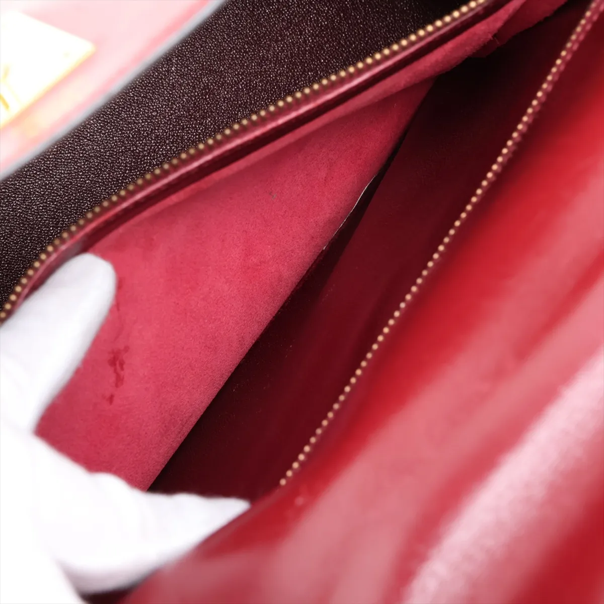 [Individually packaged] Hermes Kelly 32 Letournée Box Calf Rouge H Gold Hardware N: 1984 — view 8