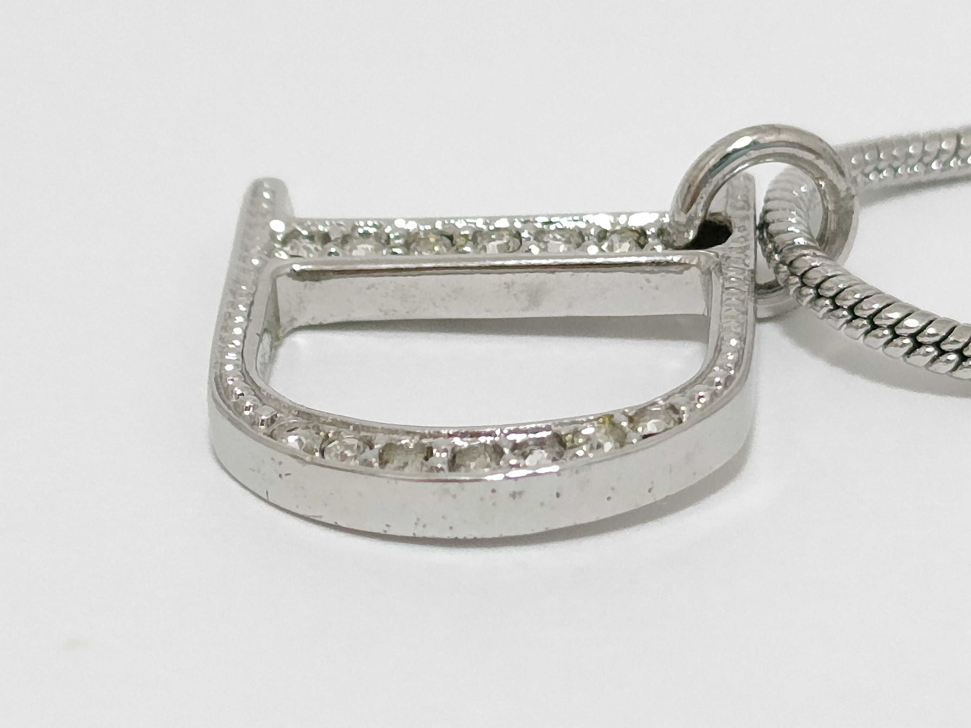 SV D-mark rhinestone necklace — view 3