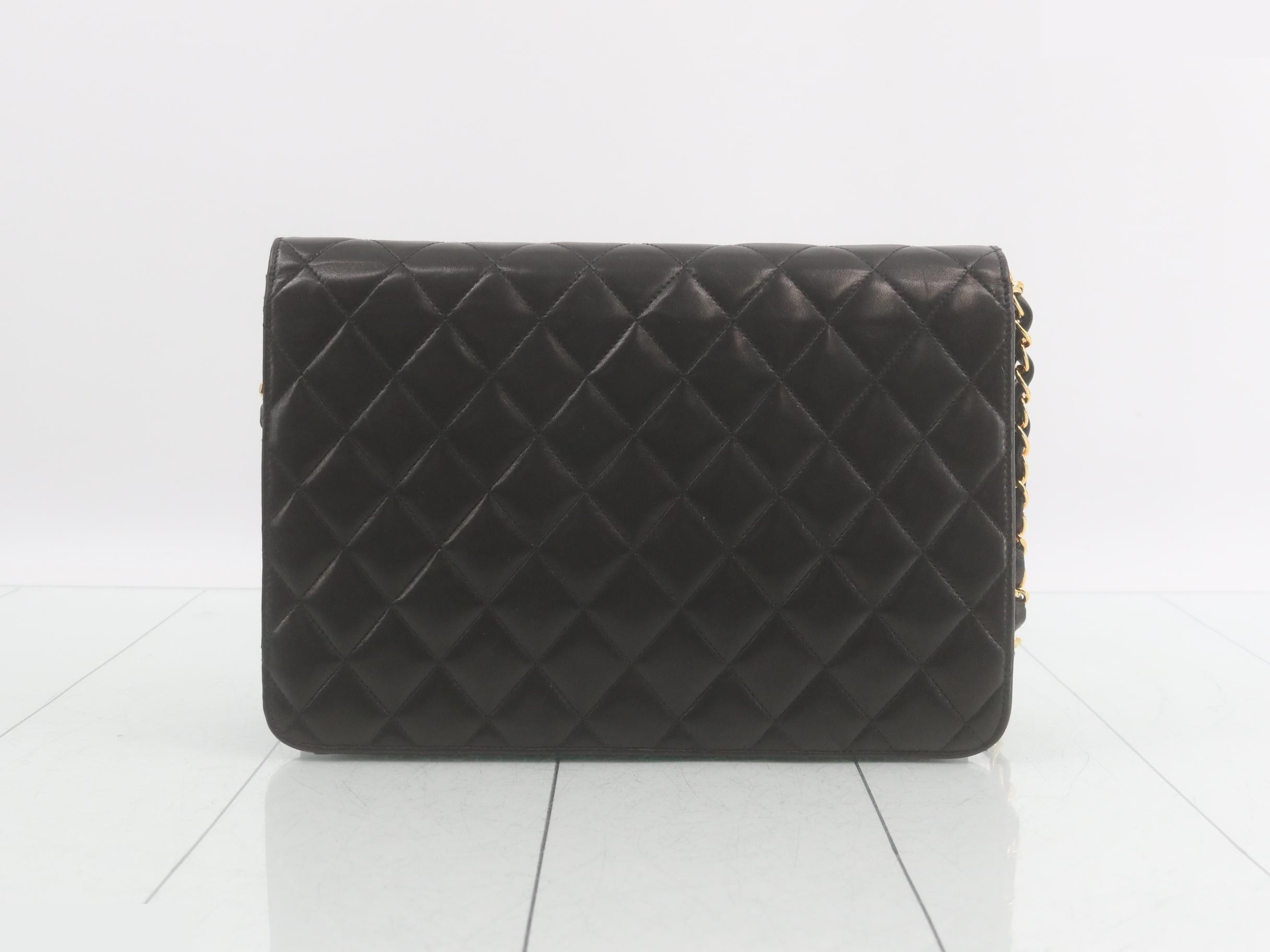 Gold chain flap shoulder bag — view 2