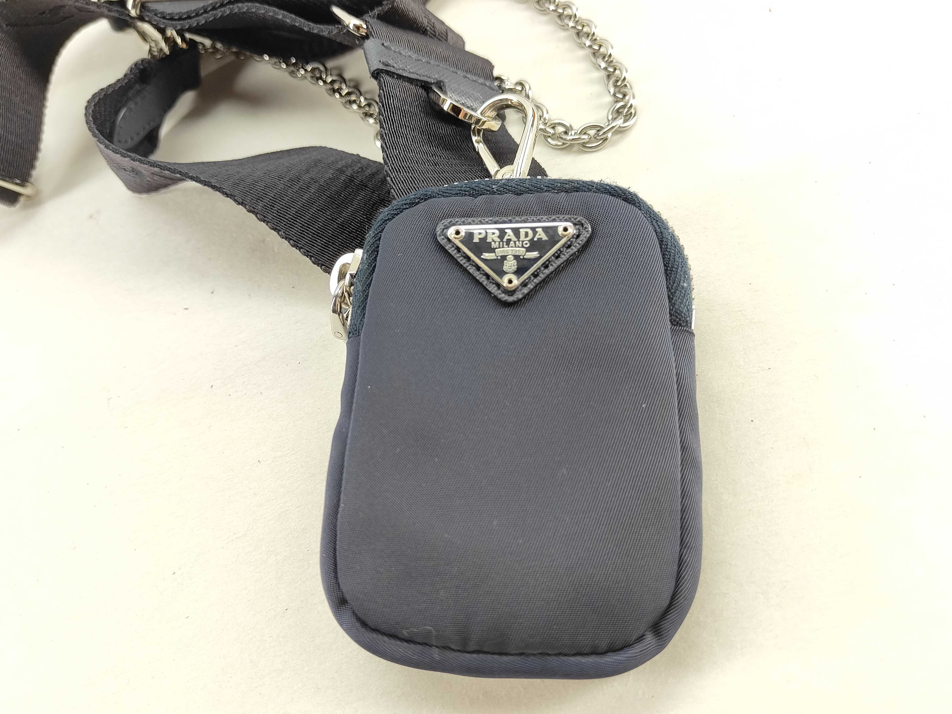 Nylon Prada Re-Edition 2005 Re-Nylon 2-Way Shoulder Bag with Mini Pouch, Navy, Silver Hardware Shoulder Bag — view 6