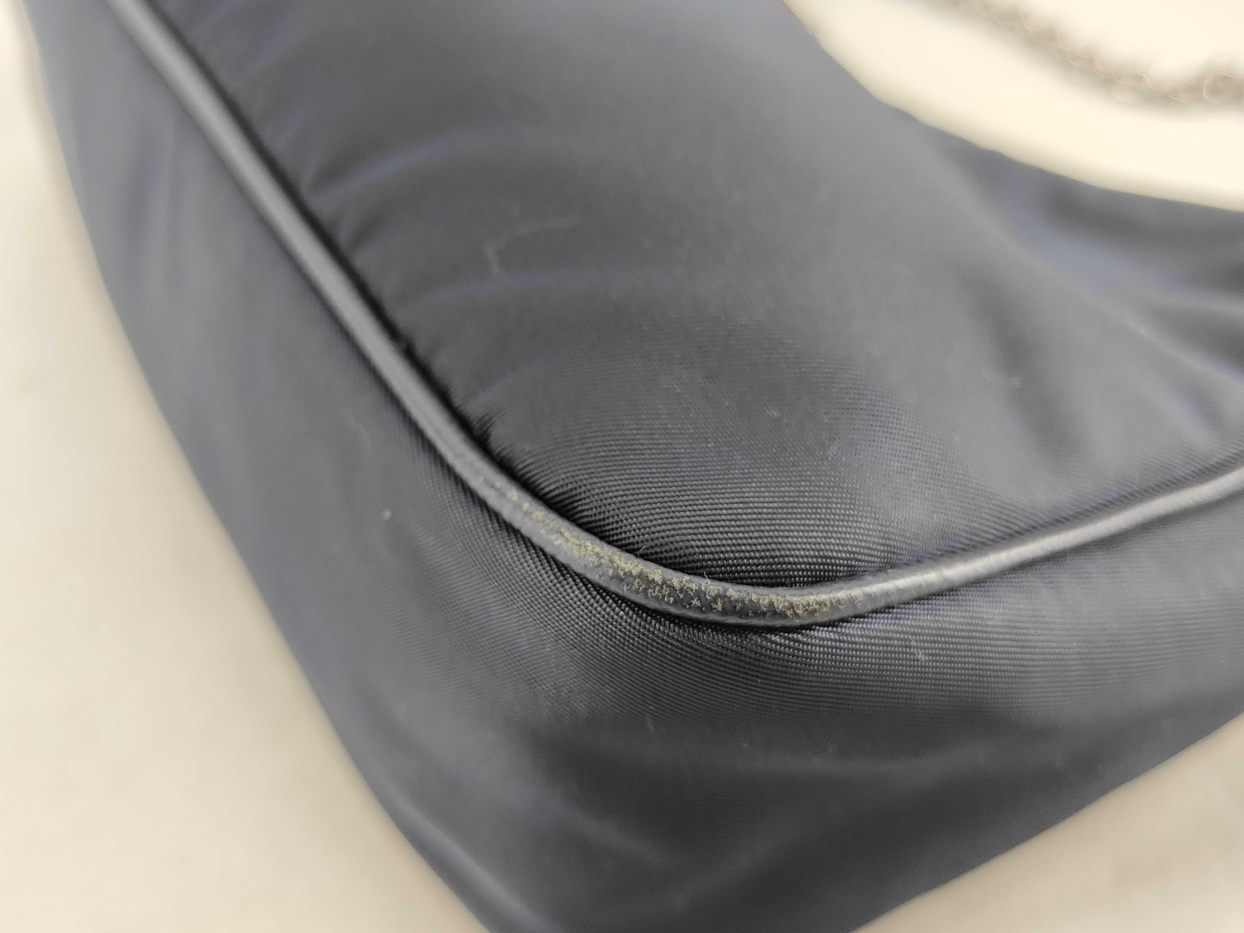 Nylon Prada Re-Edition 2005 Re-Nylon 2-Way Shoulder Bag with Mini Pouch, Navy, Silver Hardware Shoulder Bag — view 10