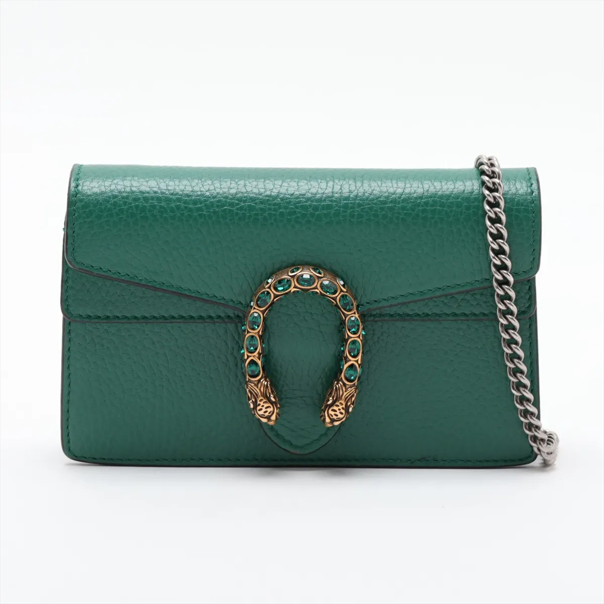 Dionysus 476432 Leather Chain Shoulder Bag, Green