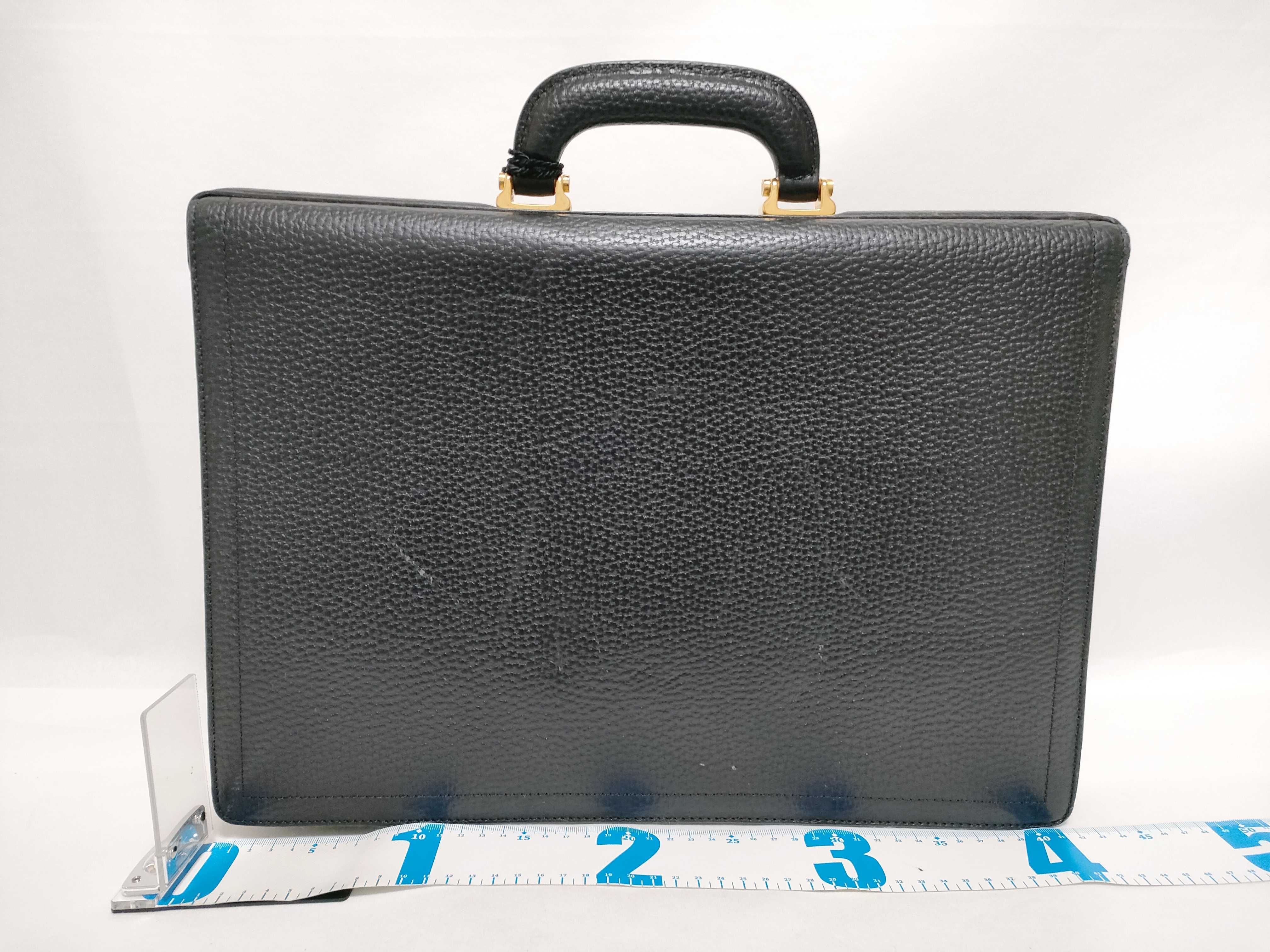 bag, Loewe 1846 Anagram, black briefcase, business bag with lock. — view 2
