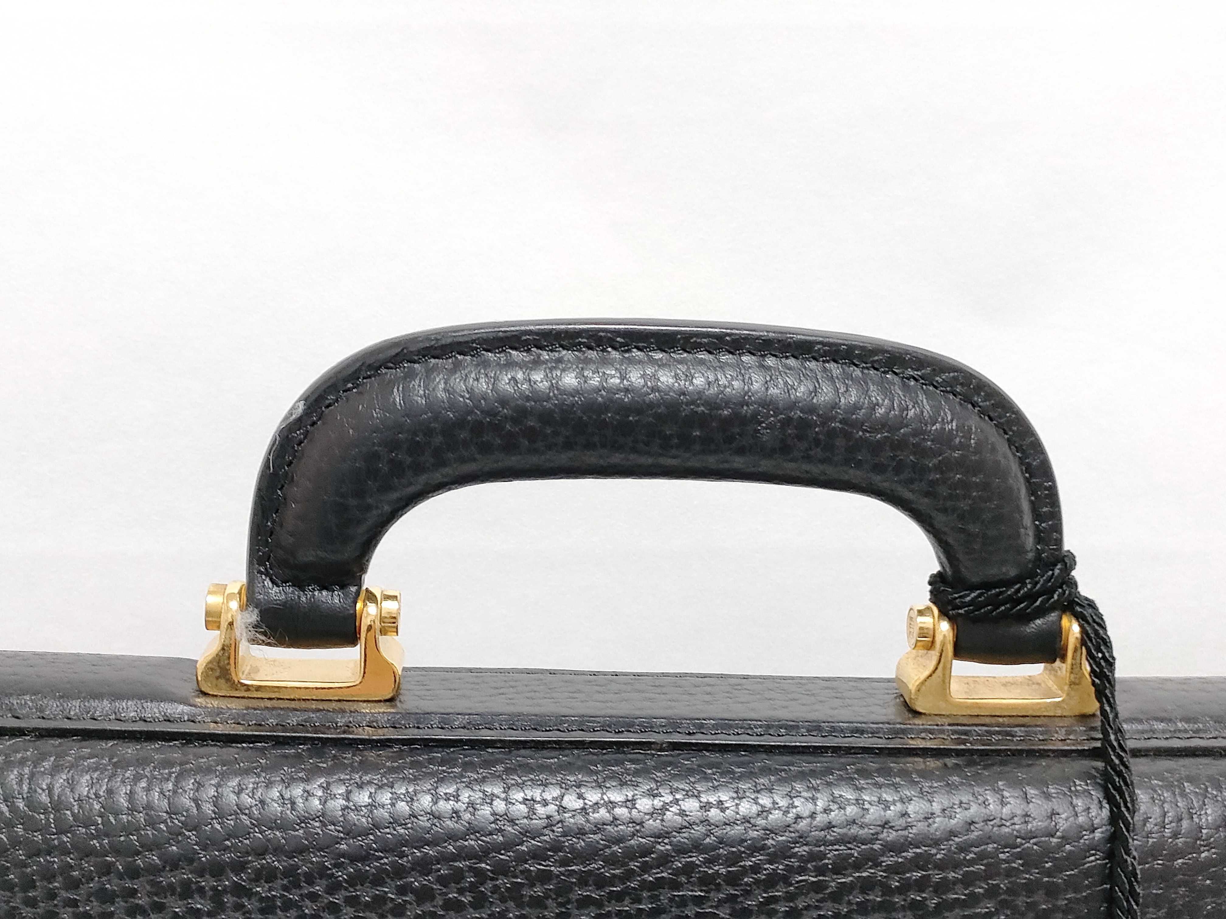 bag, Loewe 1846 Anagram, black briefcase, business bag with lock. — view 3