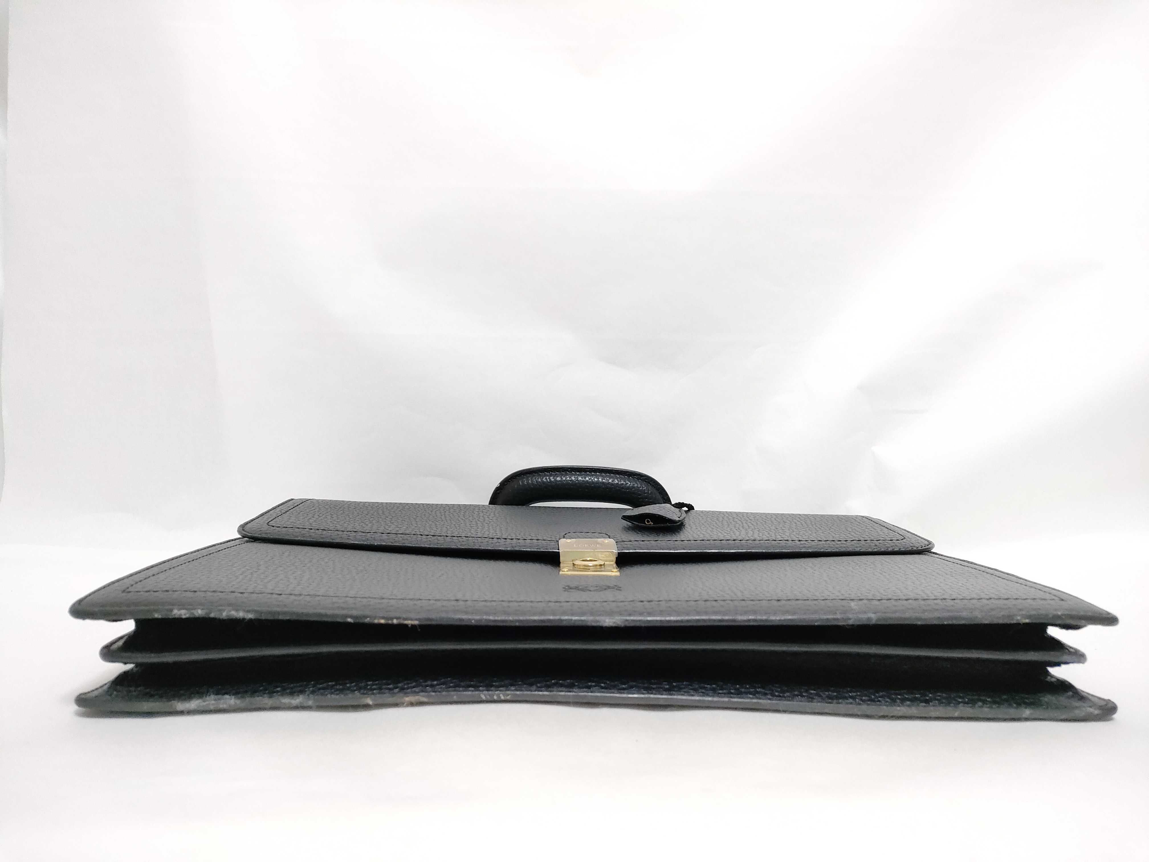 bag, Loewe 1846 Anagram, black briefcase, business bag with lock. — view 7