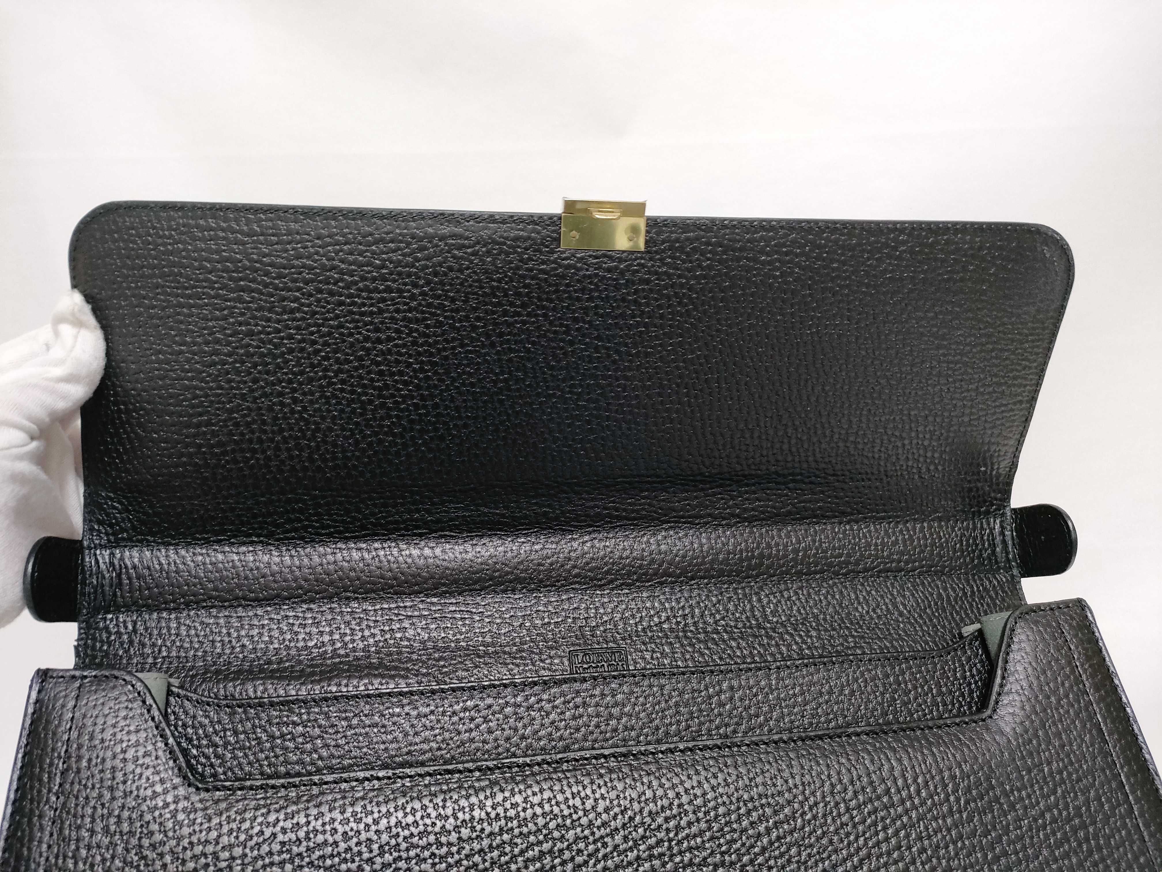 bag, Loewe 1846 Anagram, black briefcase, business bag with lock. — view 8