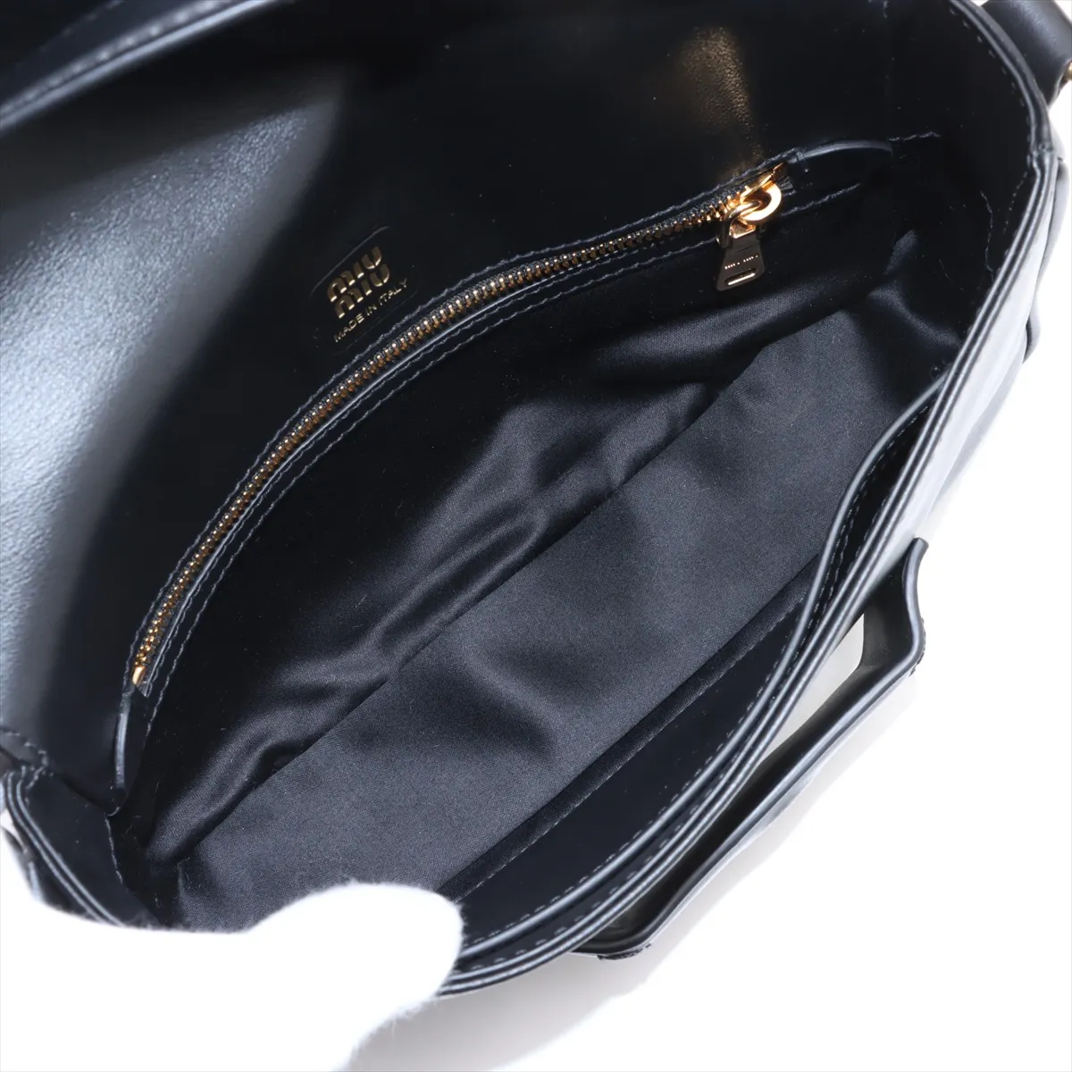 Penny Leather 2WAY Shoulder Bag Black — view 8