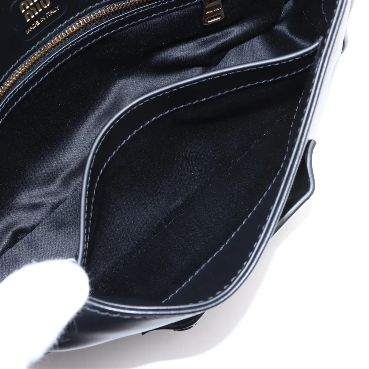Penny Leather 2WAY Shoulder Bag Black — view 9