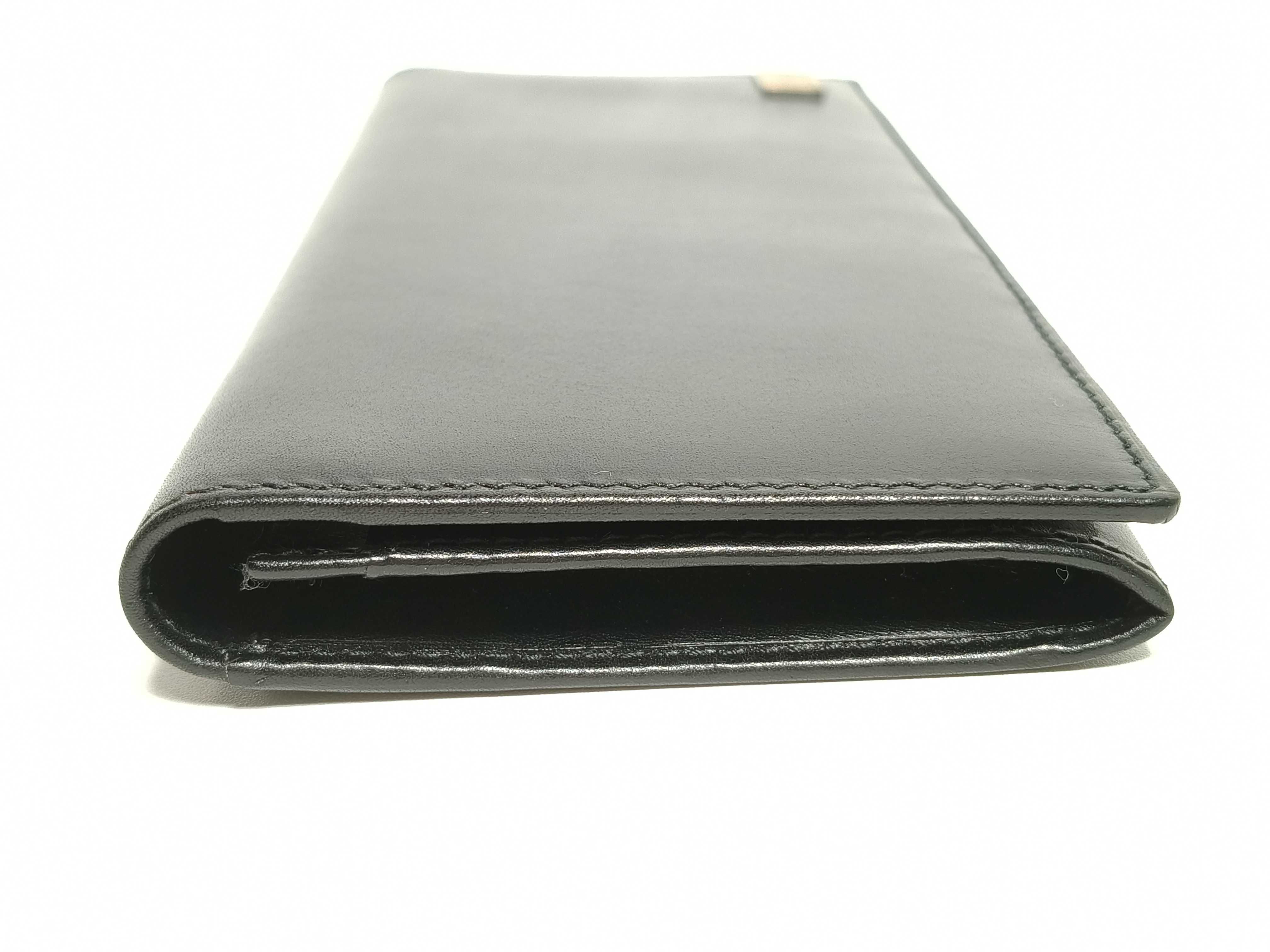 Black Leather Long Wallet — view 5
