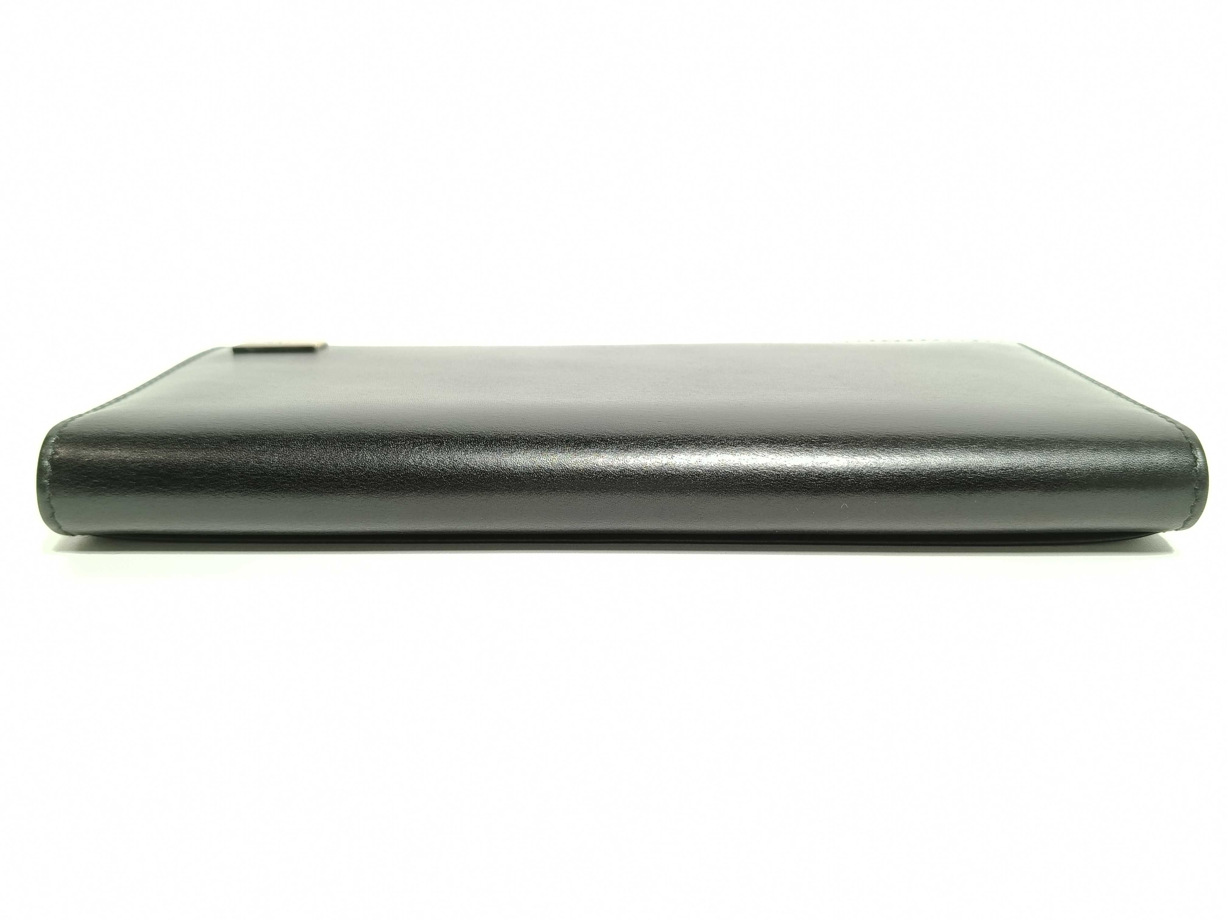 Black Leather Long Wallet — view 6