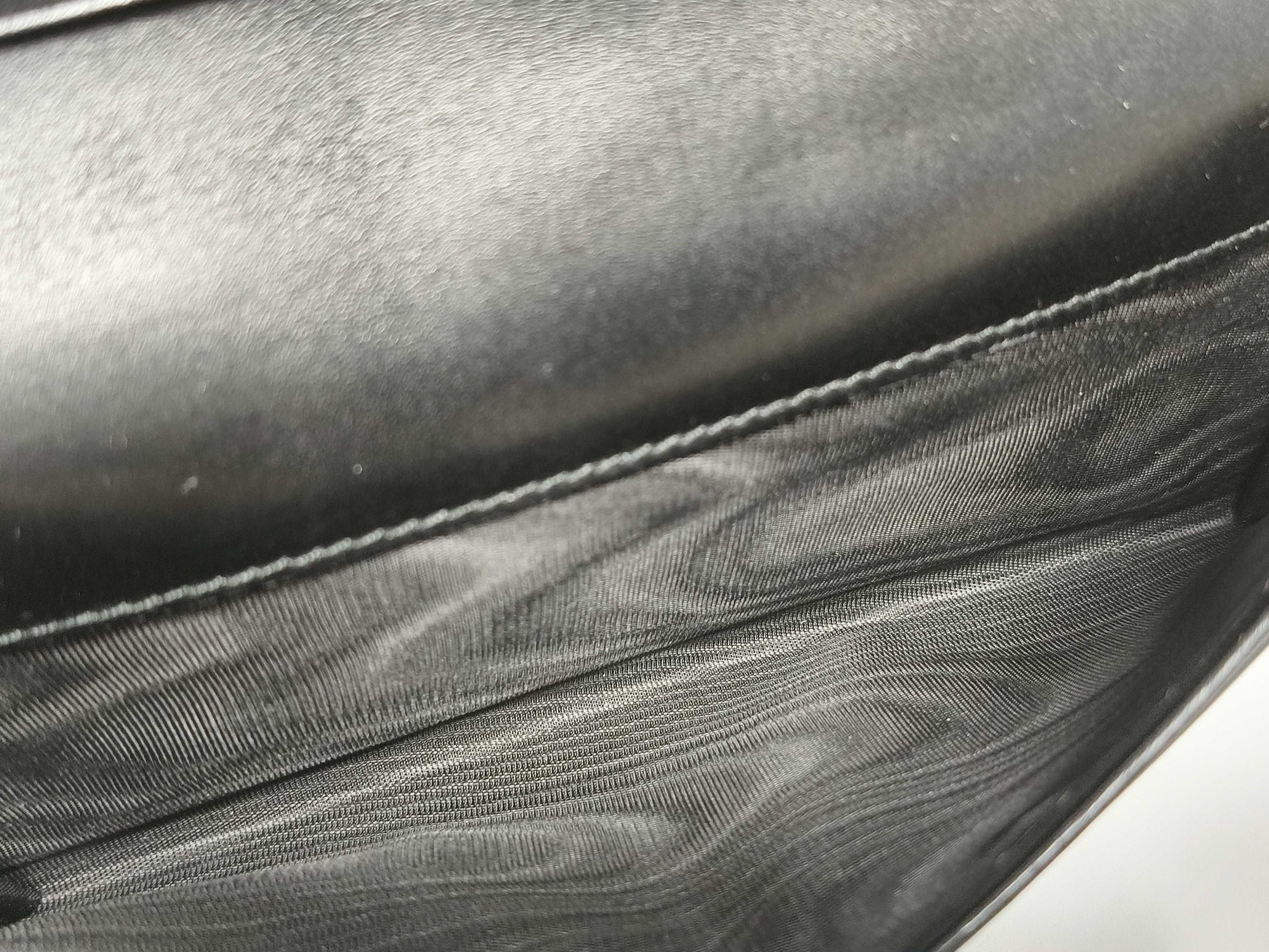 Black Leather Long Wallet — view 8