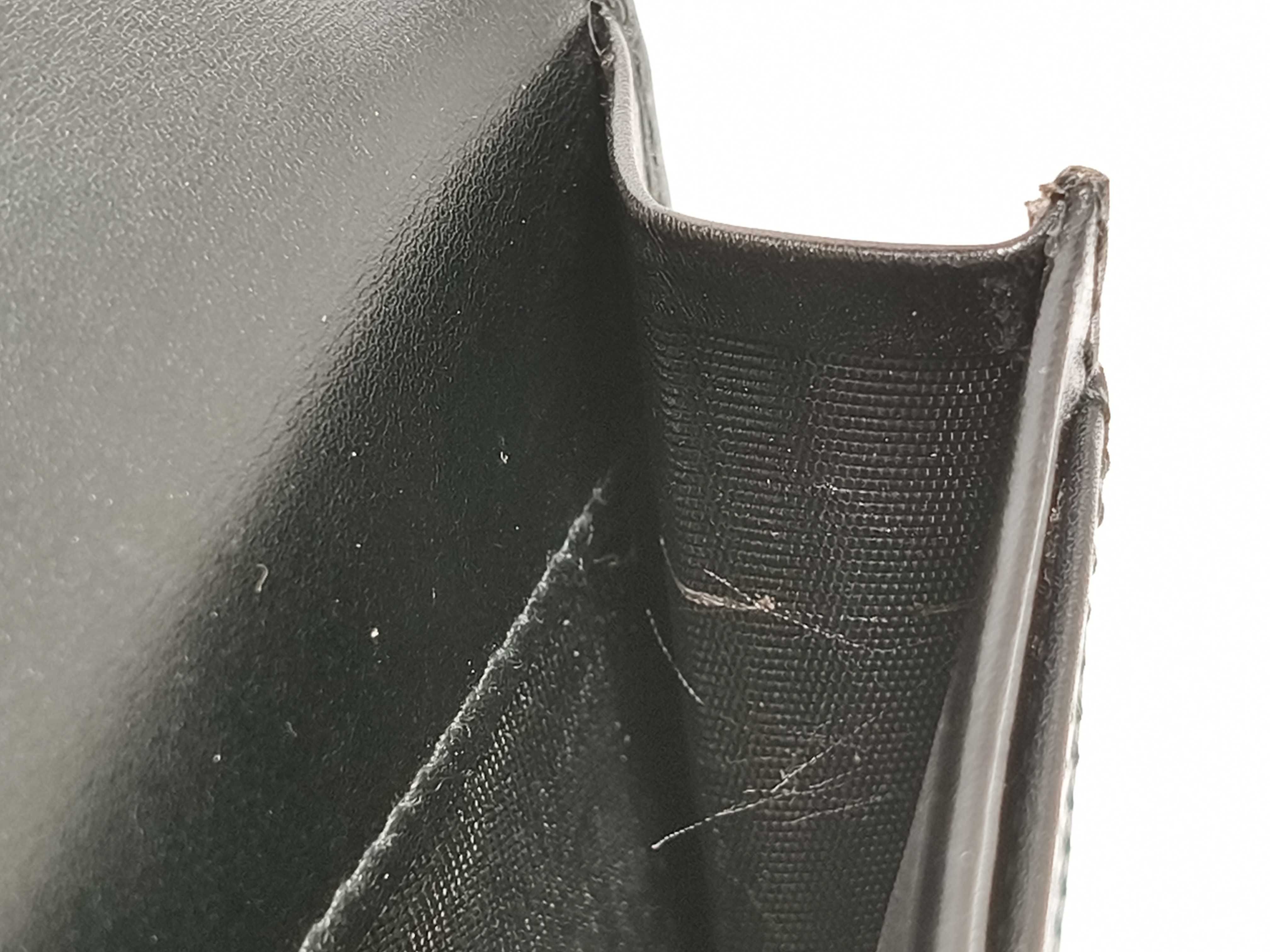 Black Leather Long Wallet — view 9
