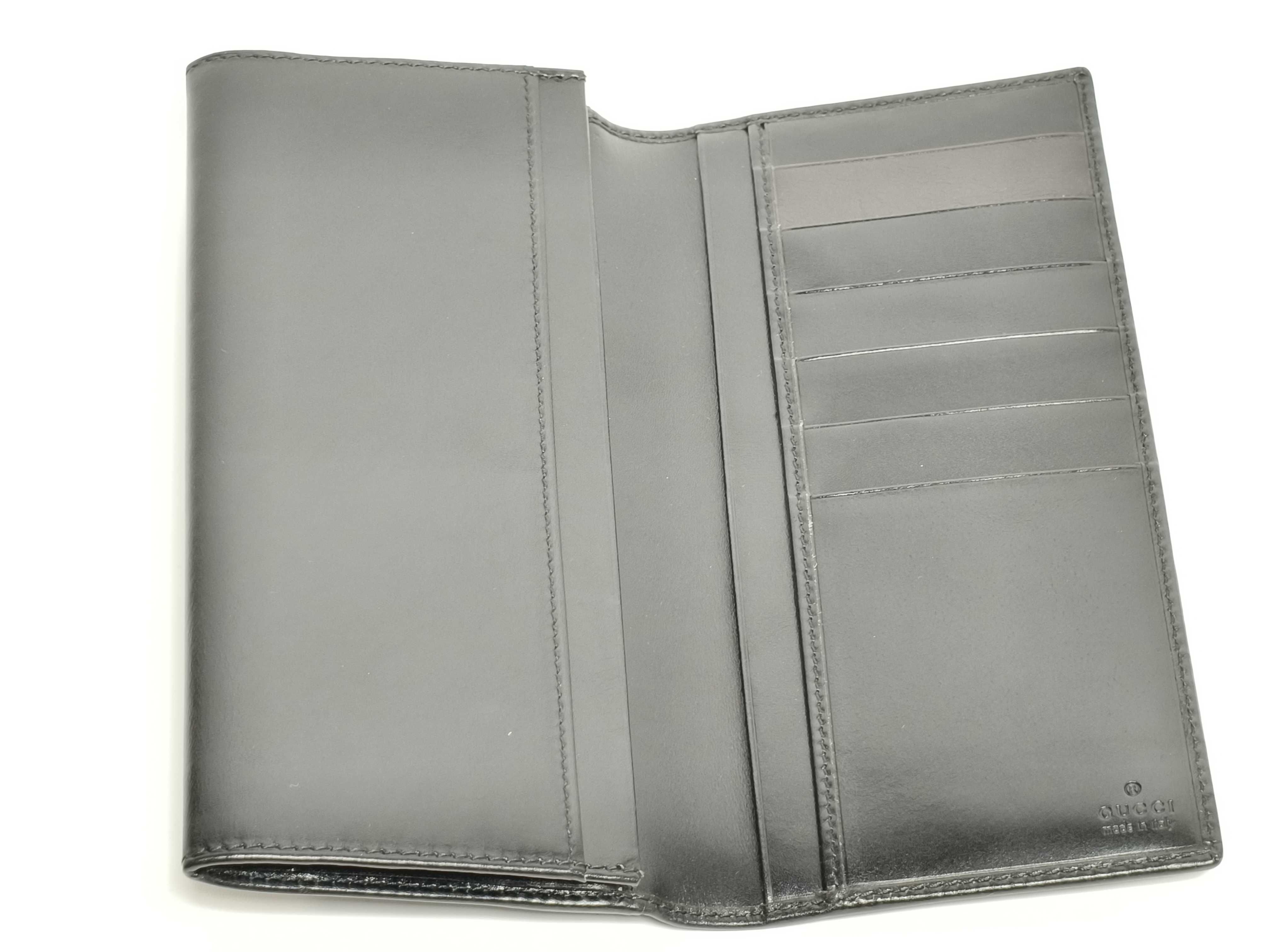 Black Leather Long Wallet — view 10