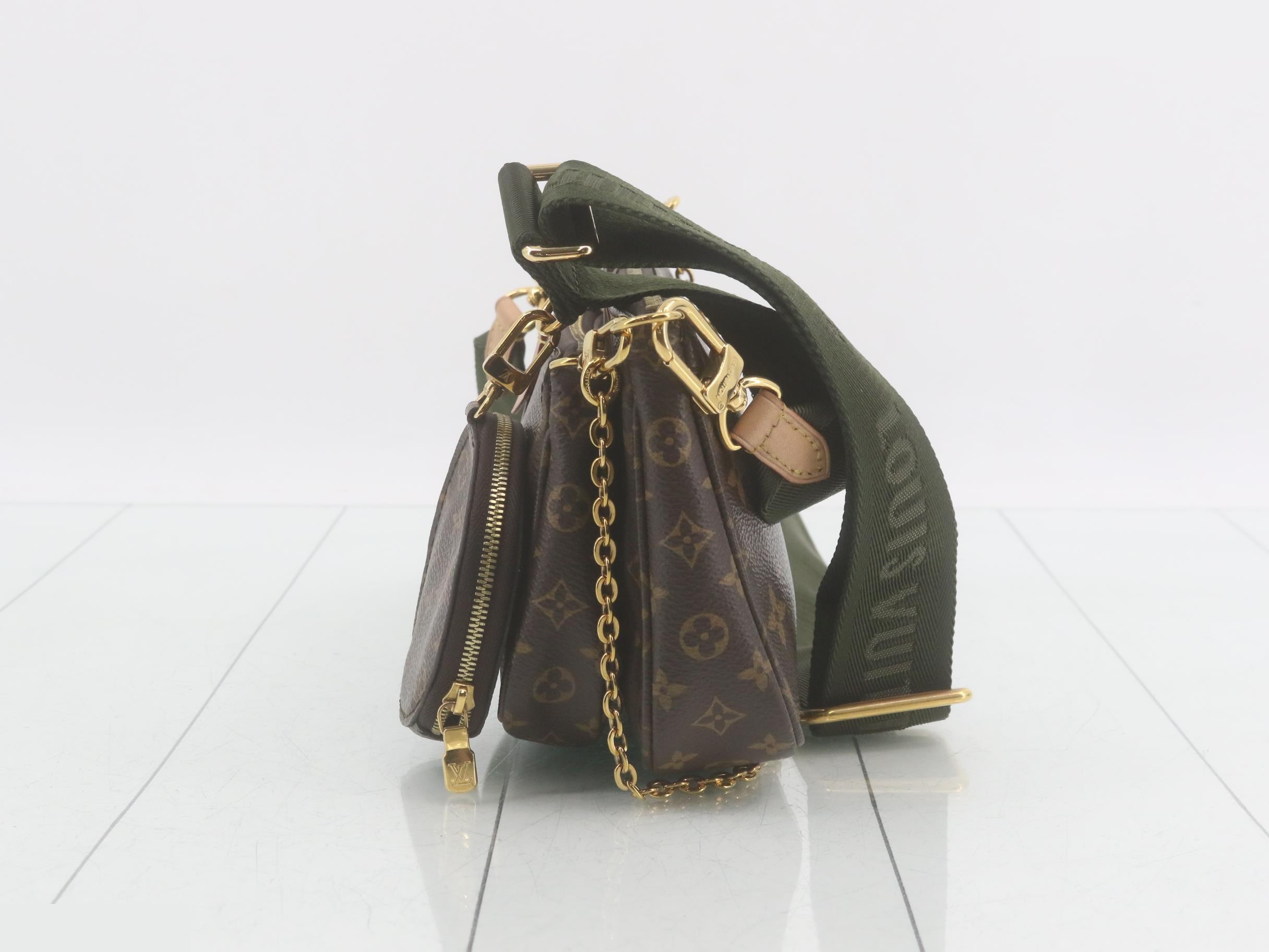 Multipochette Accessoires Khaki 2-Way Shoulder Bag with Pouch — view 3