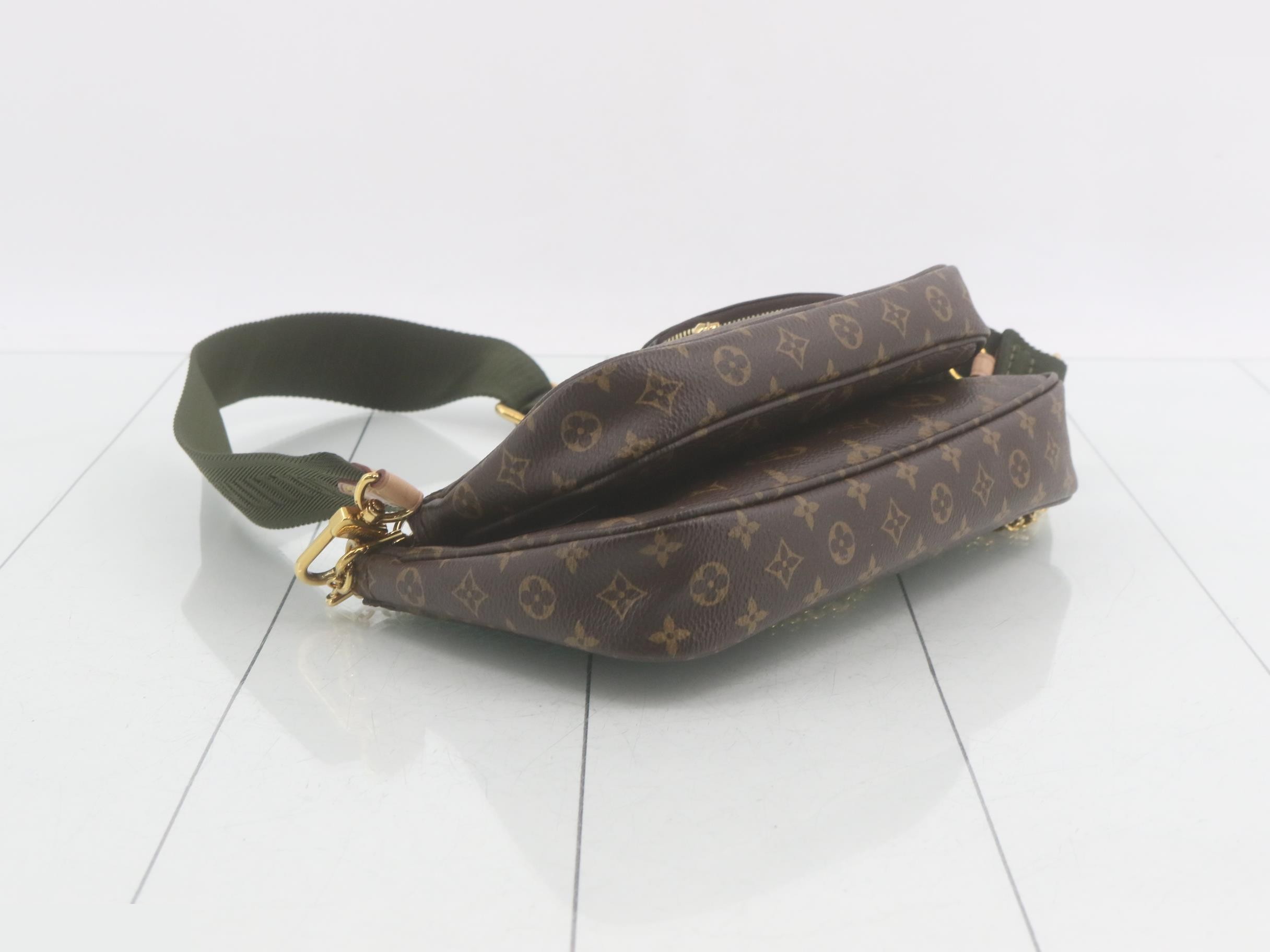 Multipochette Accessoires Khaki 2-Way Shoulder Bag with Pouch — view 5