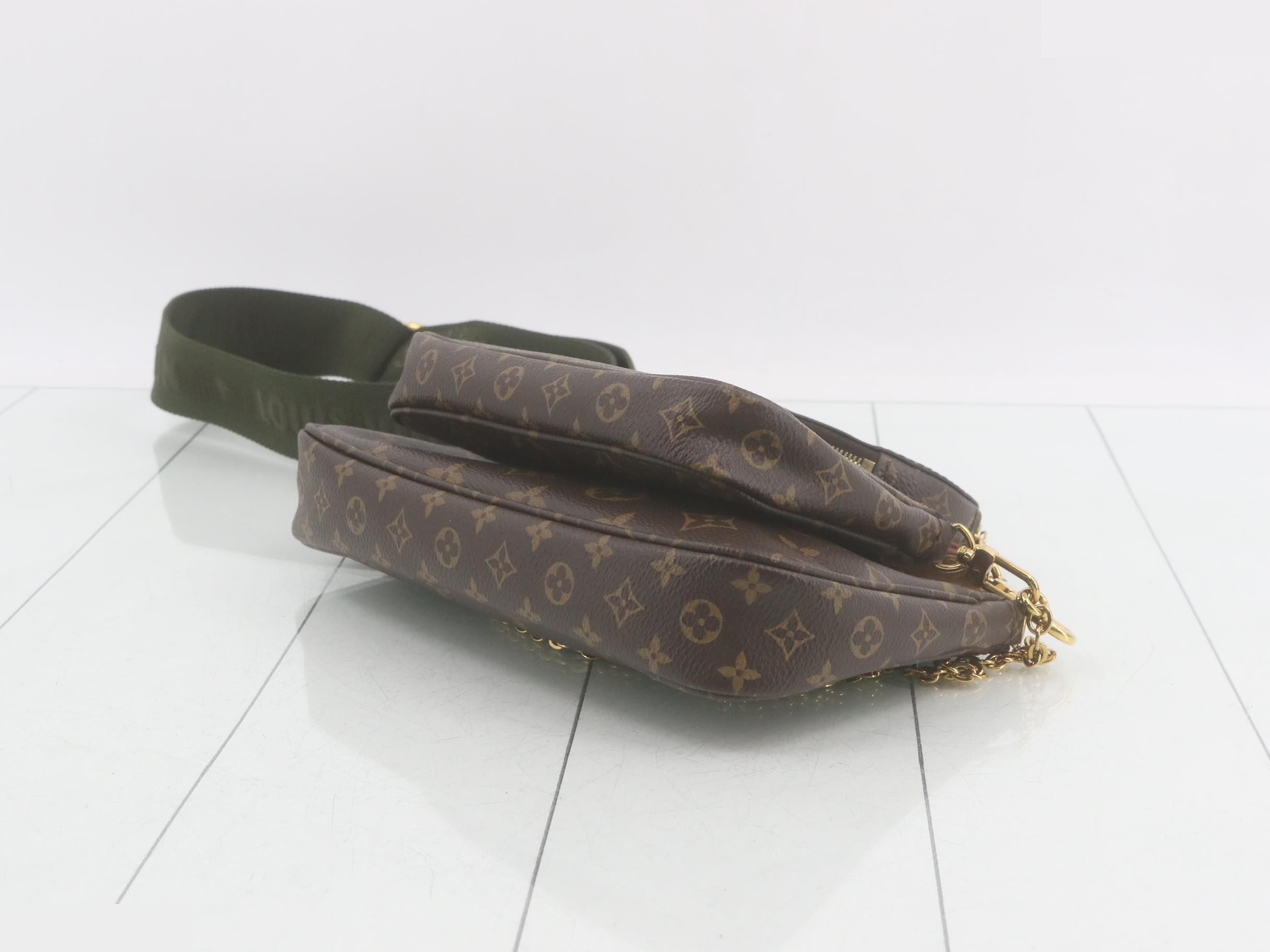 Multipochette Accessoires Khaki 2-Way Shoulder Bag with Pouch — view 6