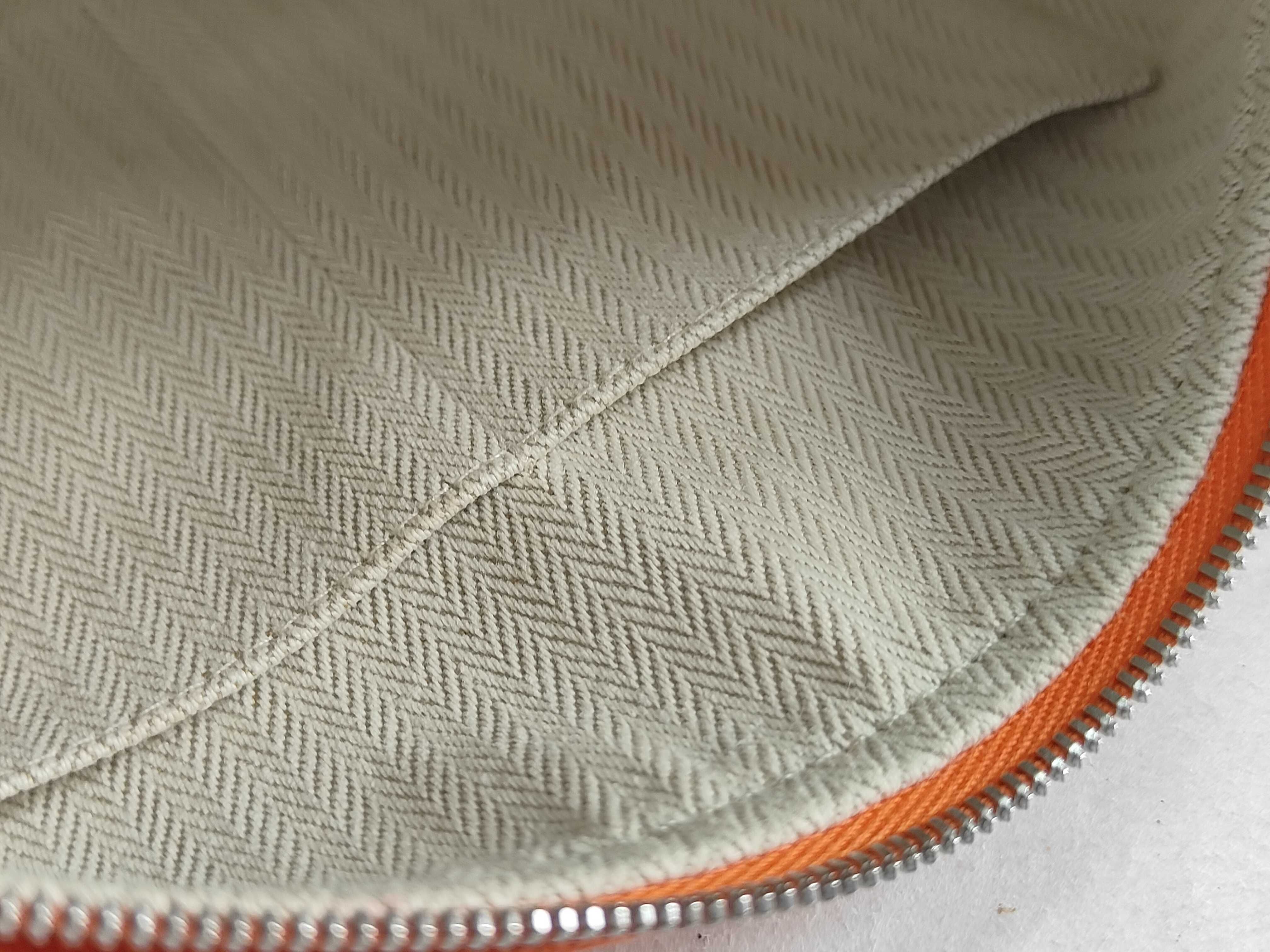 Brides à Black GM Canvas Orange Silver Hardware Pouch — view 13