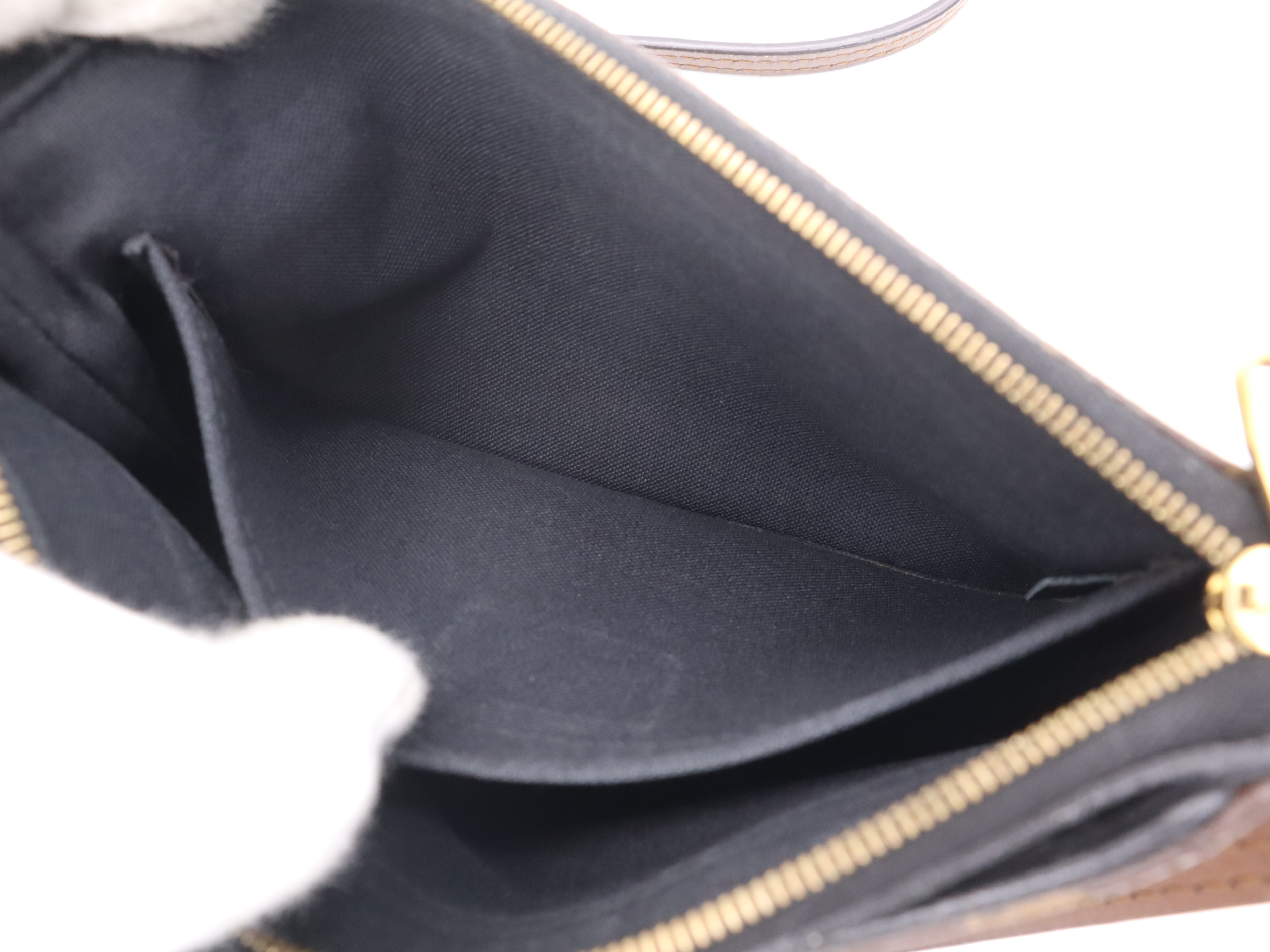 M41639 Monogram Pallas Clutch Noir with 2 Shoulder Straps, RFID verified. — view 12