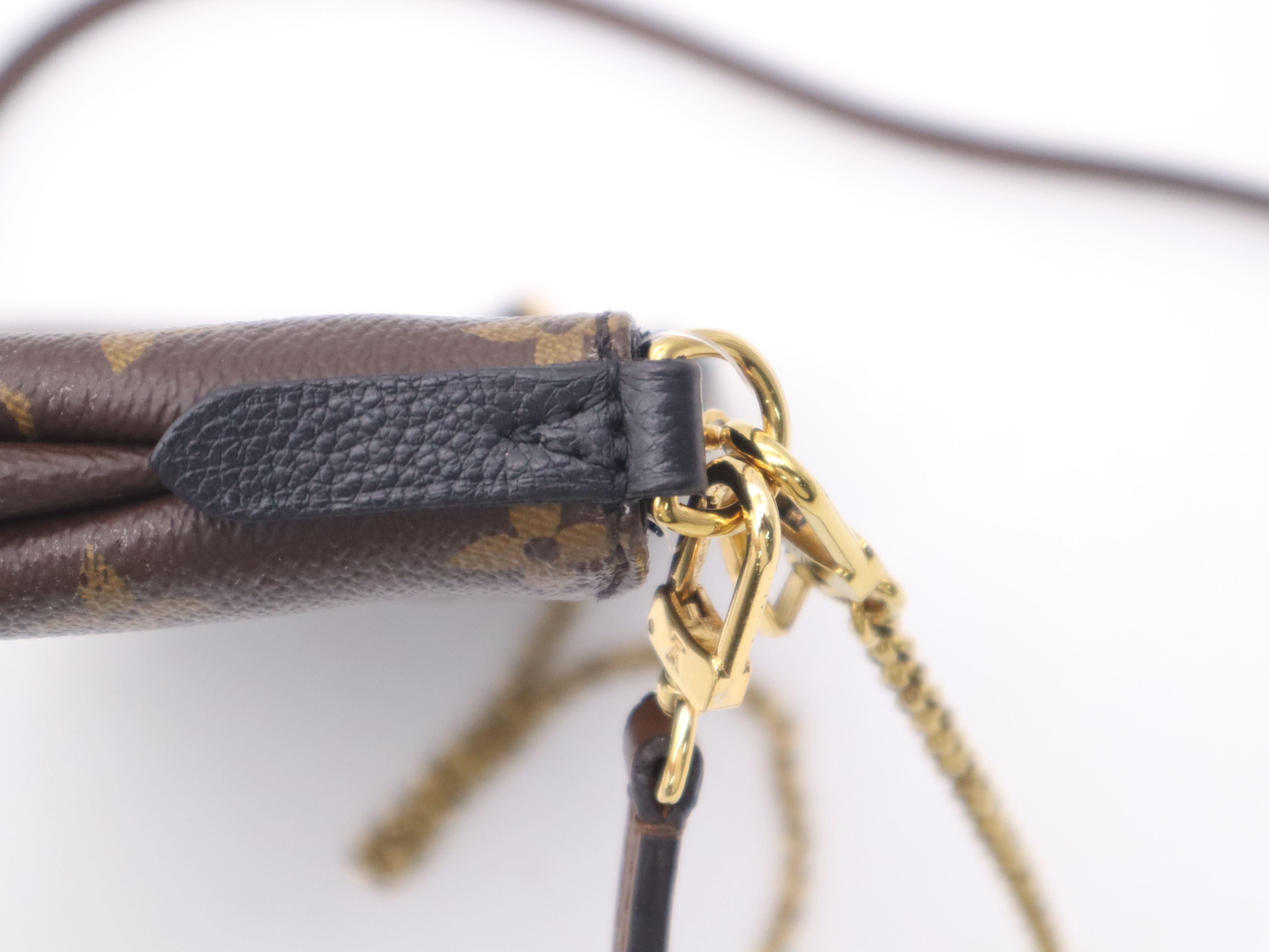 M41639 Monogram Pallas Clutch Noir with 2 Shoulder Straps, RFID verified. — view 7