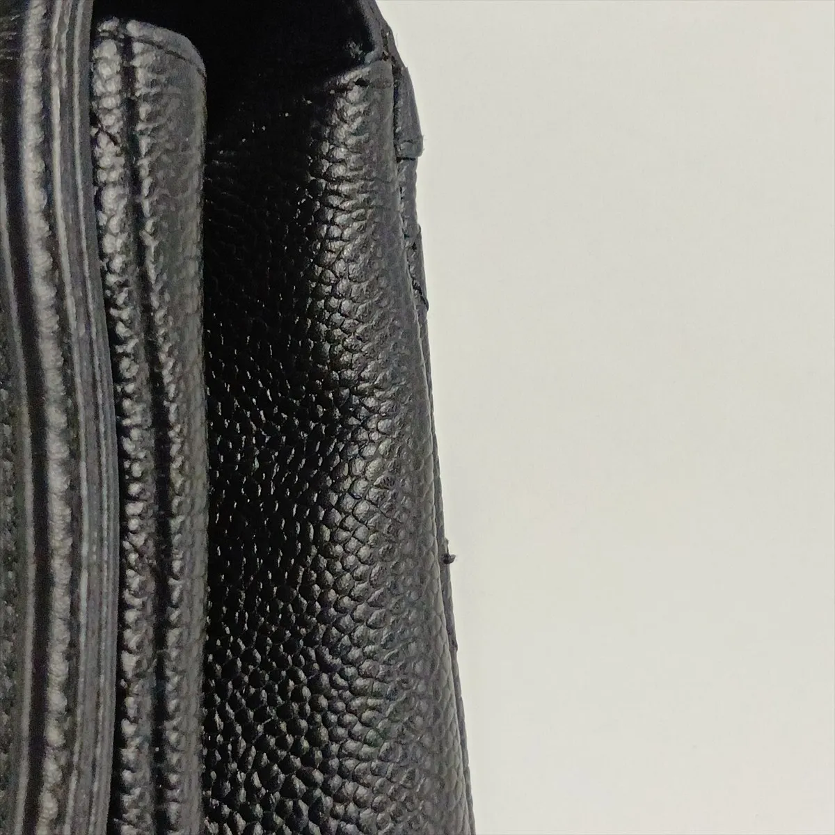 CC Filigree Caviar Skin Single Flap Double Chain Bag, Black with Gold Hardware, 24731957, serial number in the 24 range. — view 12